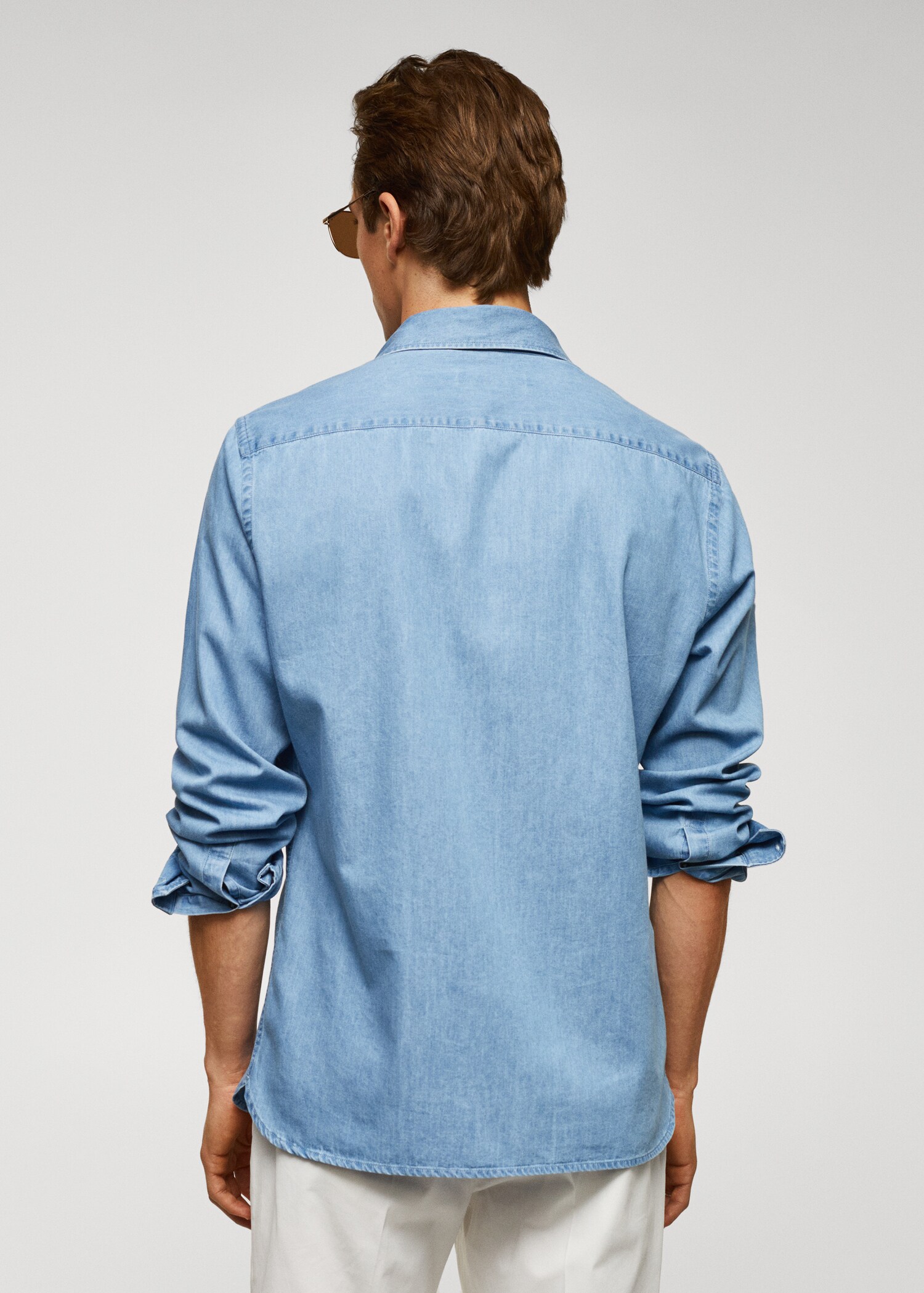 Camicia slim-fit cotone chambray - Retro dell'articolo