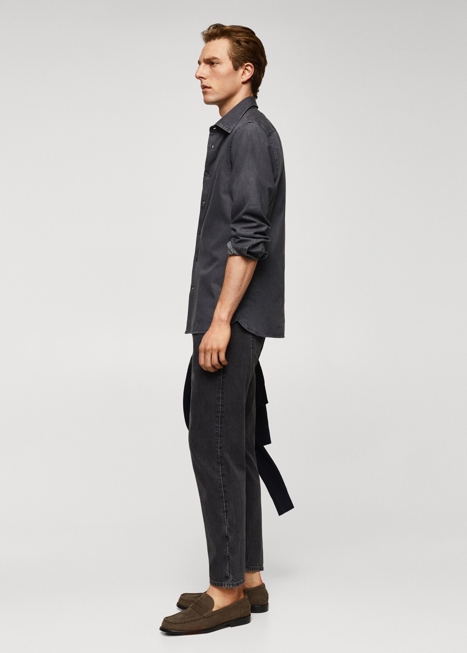 Camicia slim-fit cotone chambray - Dettaglio dell'articolo 2