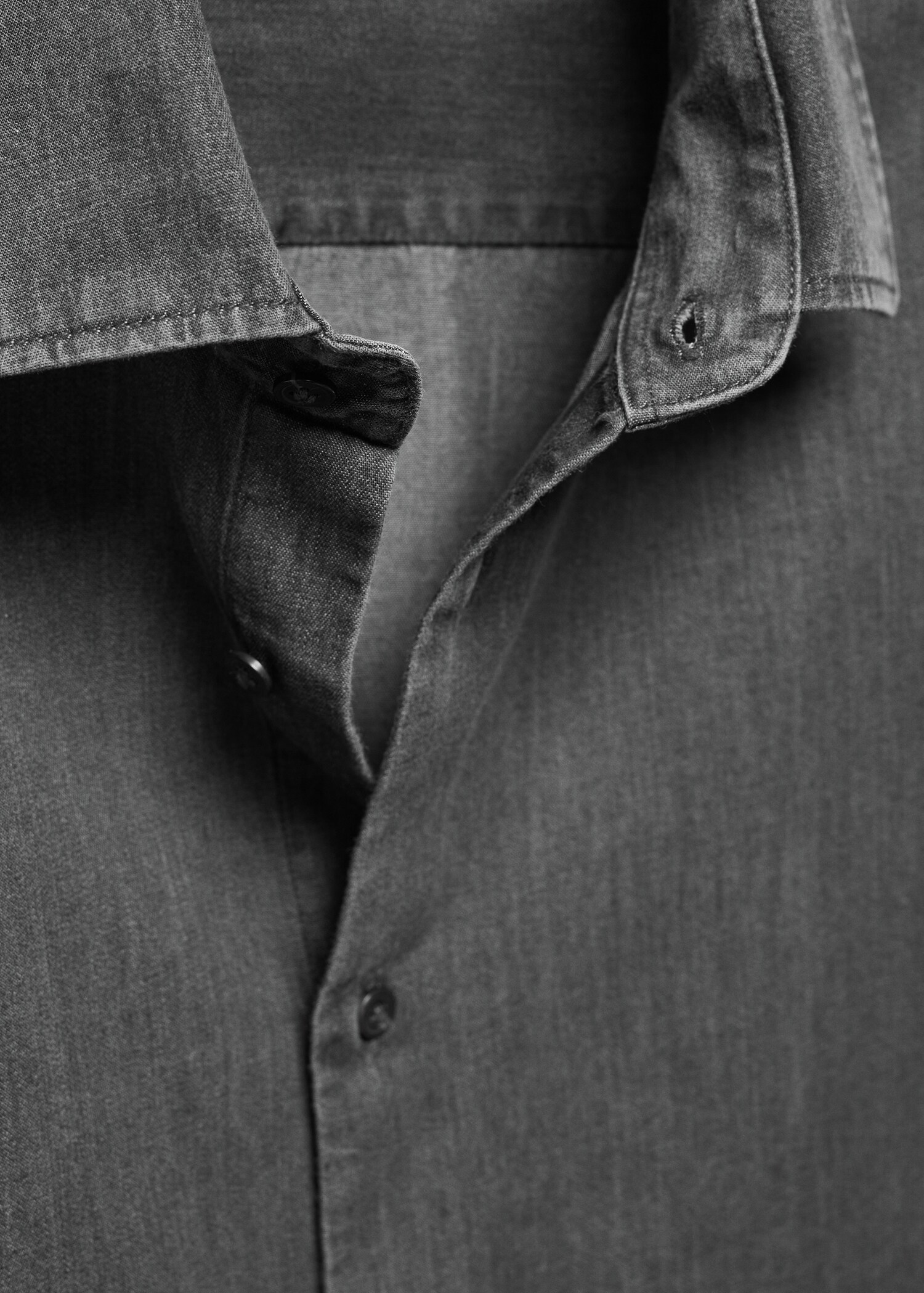 Camicia slim-fit cotone chambray - Dettaglio dell'articolo 8