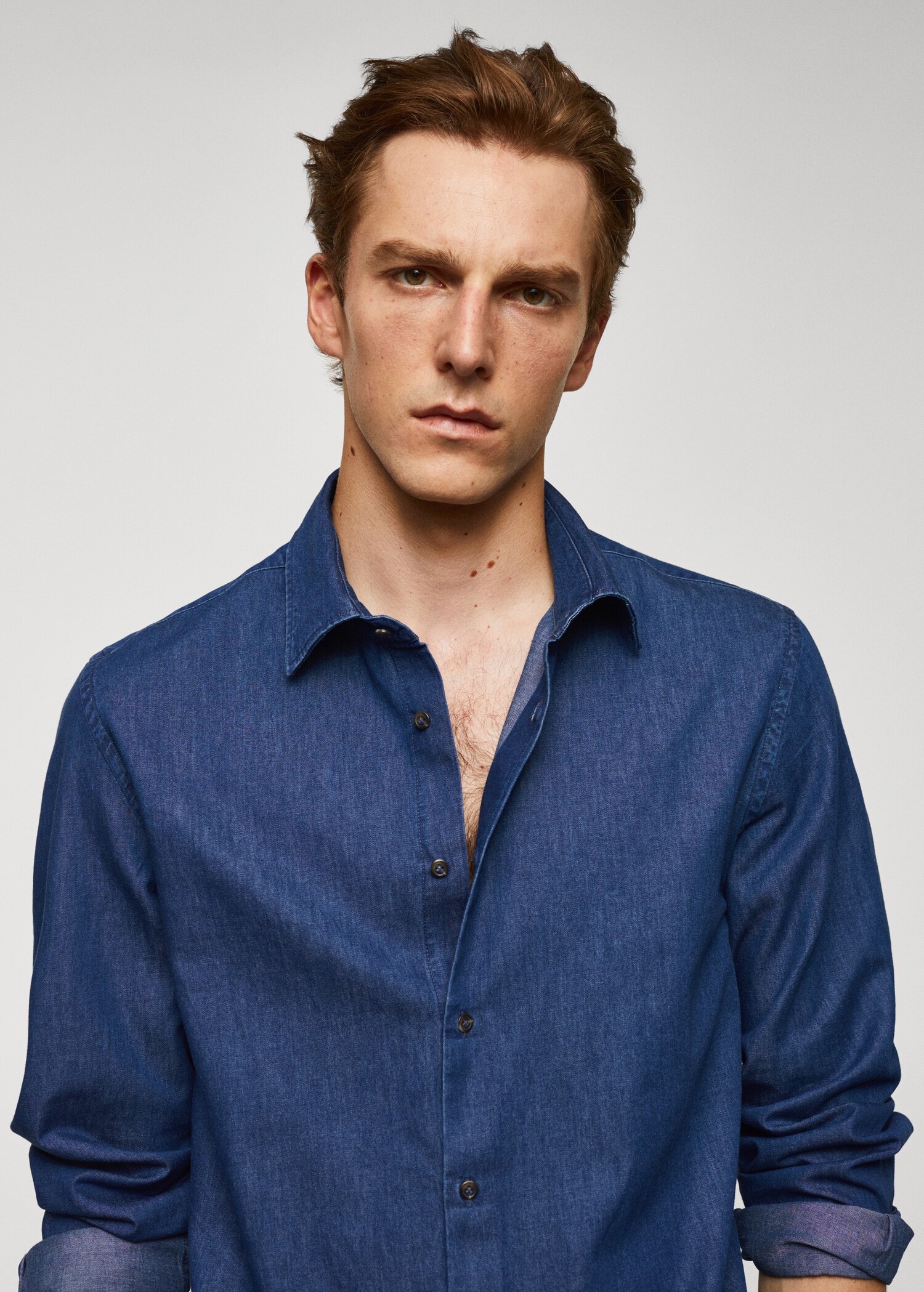 Camicia slim-fit cotone chambray - Dettaglio dell'articolo 1