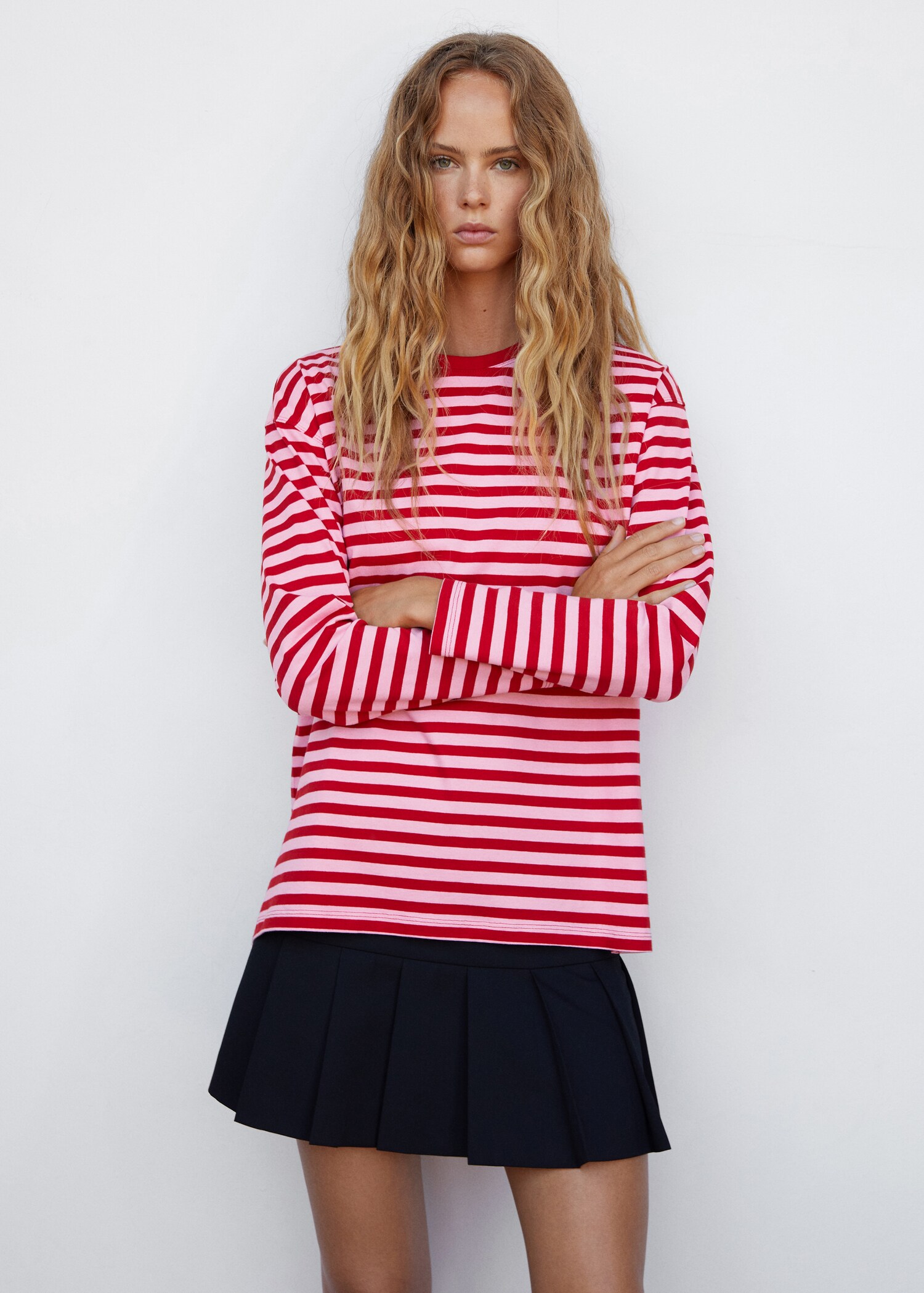 Oversized gestreept T-shirt - Middenvlak