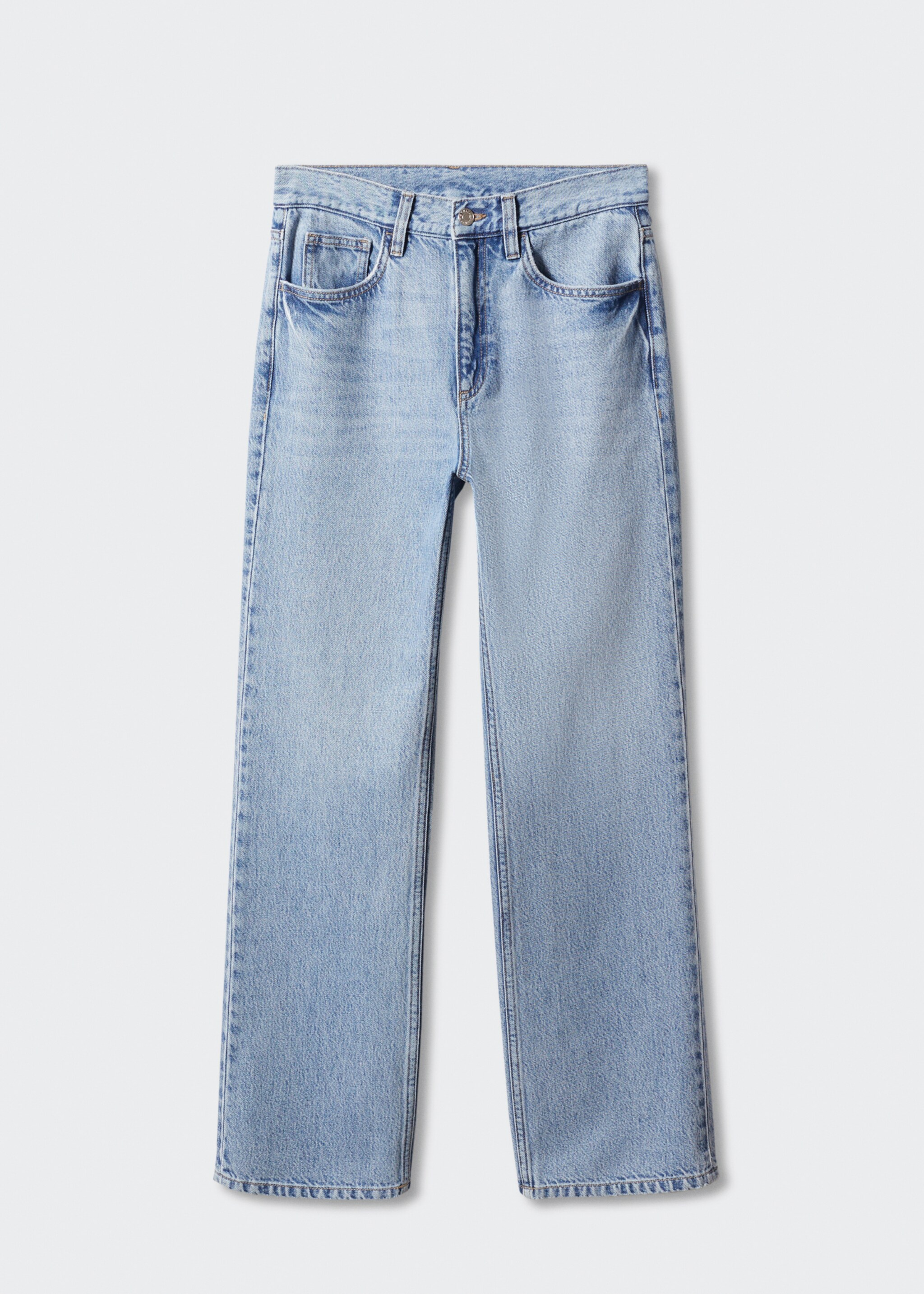 Mid-rise straight jeans - Article without model, Bleach Blue. Ref: 57014406-00.