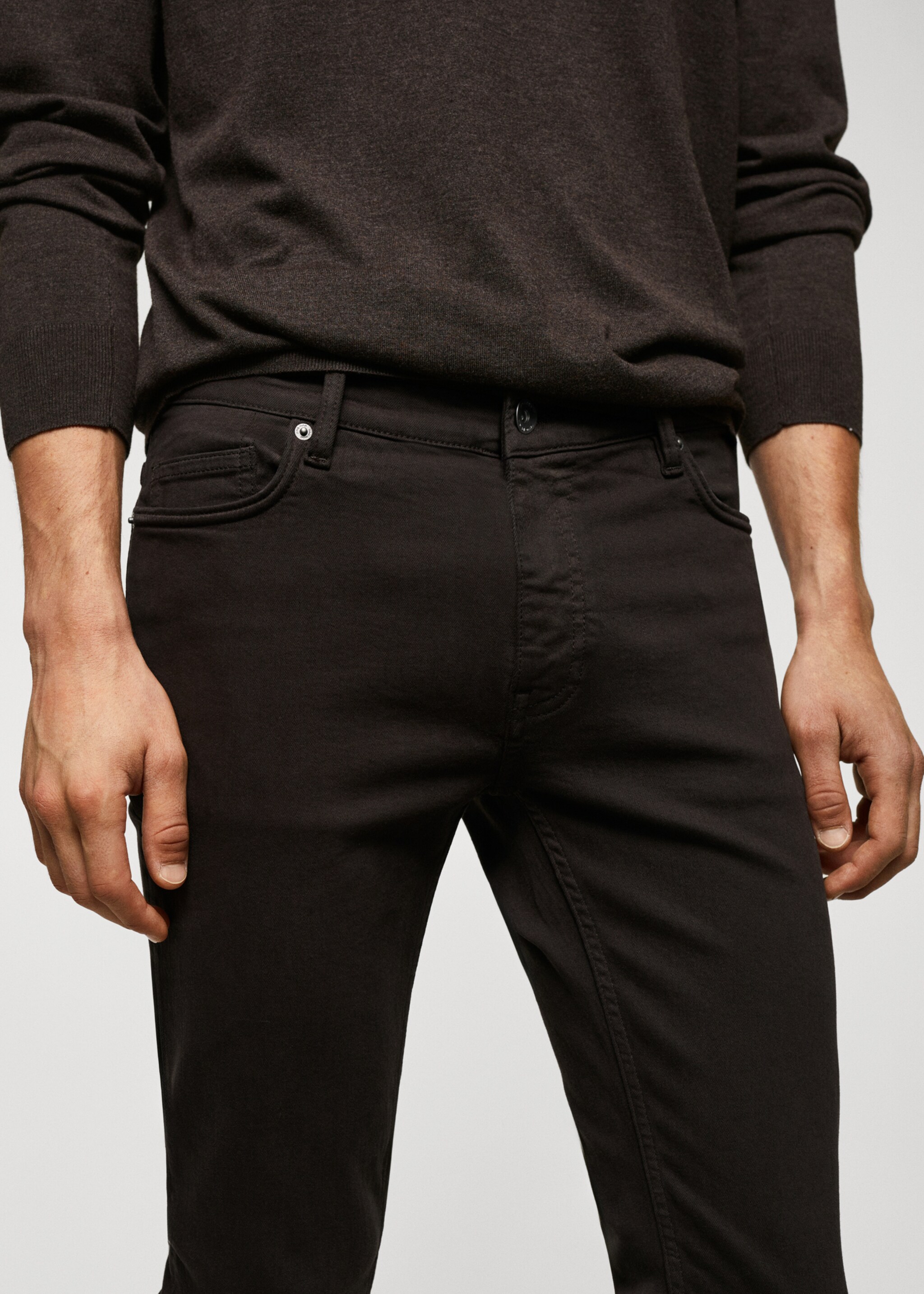 Skinny colour Billy jeans - Details of the article 1, Brown. Ref: 57014409-00.