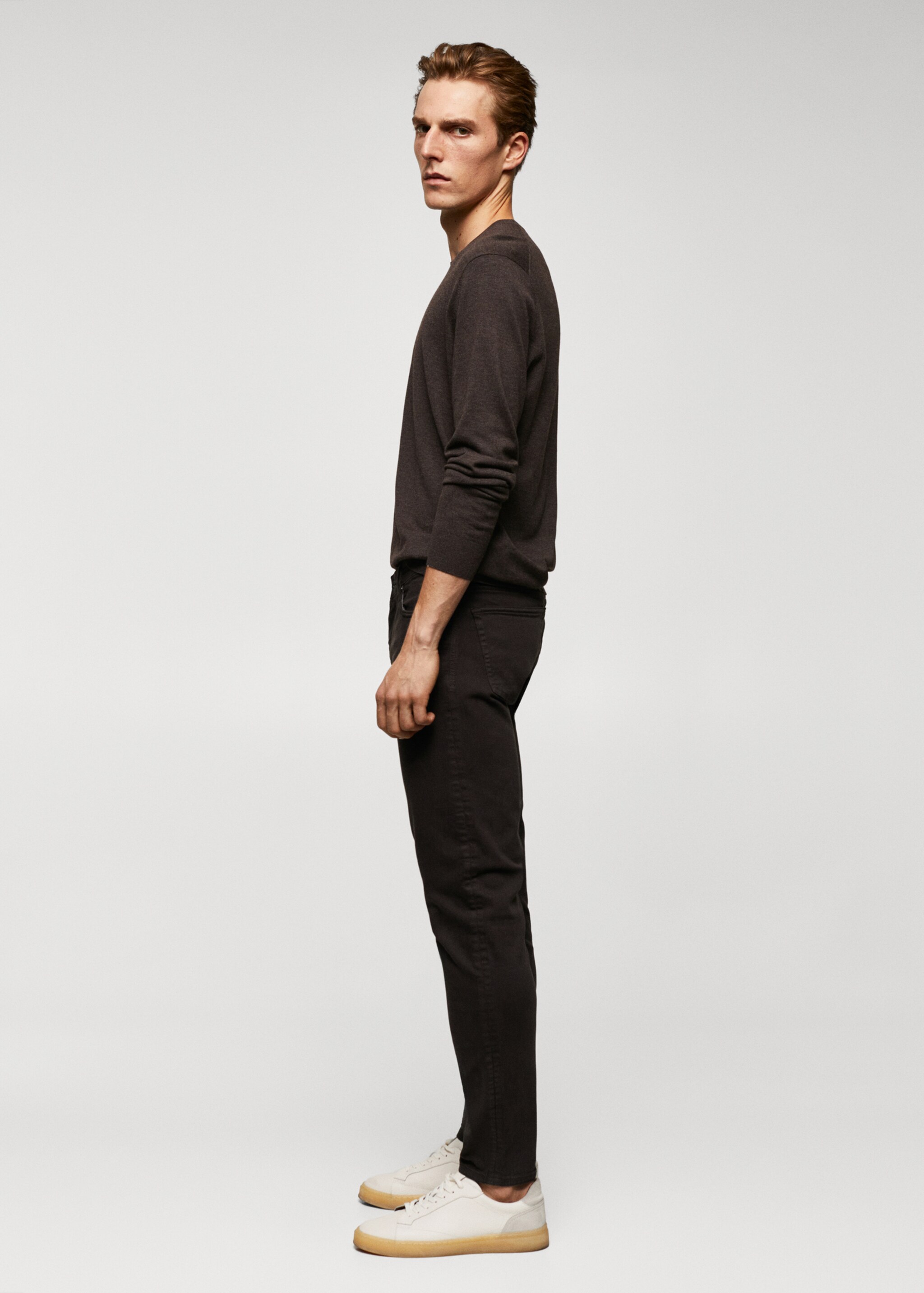 Skinny colour Billy jeans - Details of the article 2, Brown. Ref: 57014409-00.