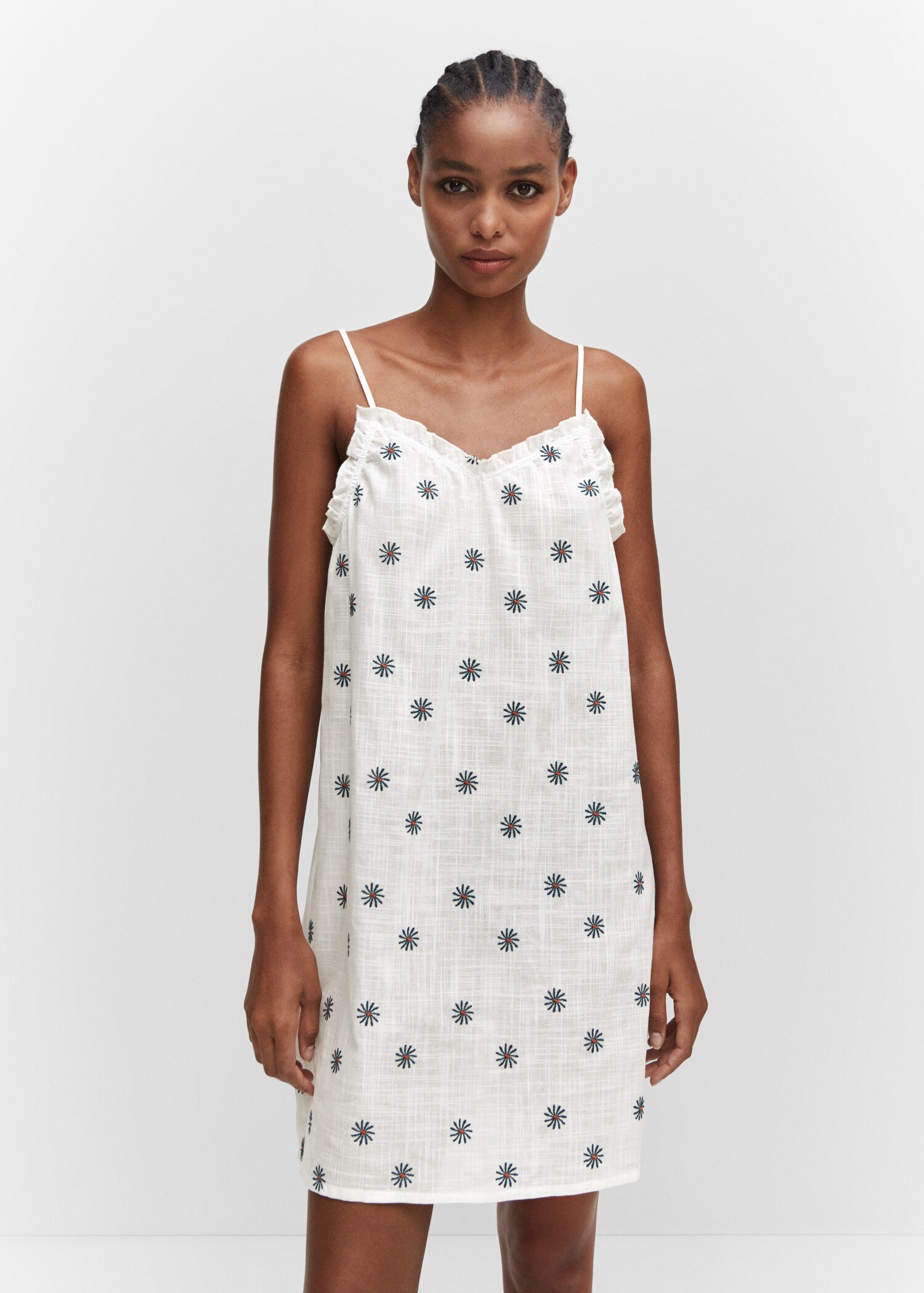 Floral embroidered nightgown - Medium plane