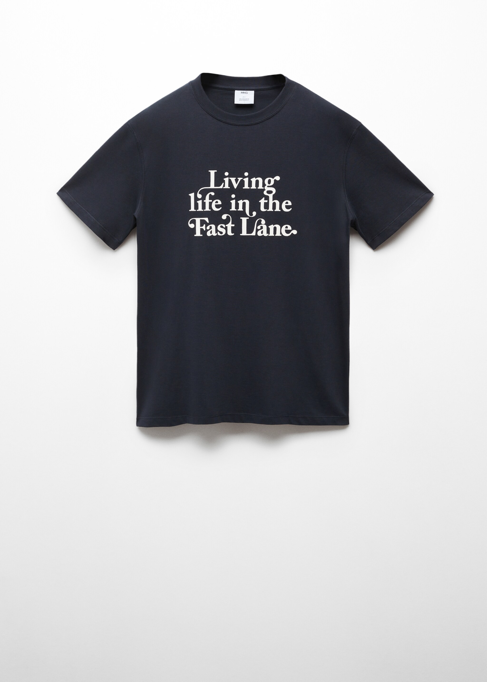 100% cotton printed t-shirt - Article without model, Navy. Ref: 57014433-00.