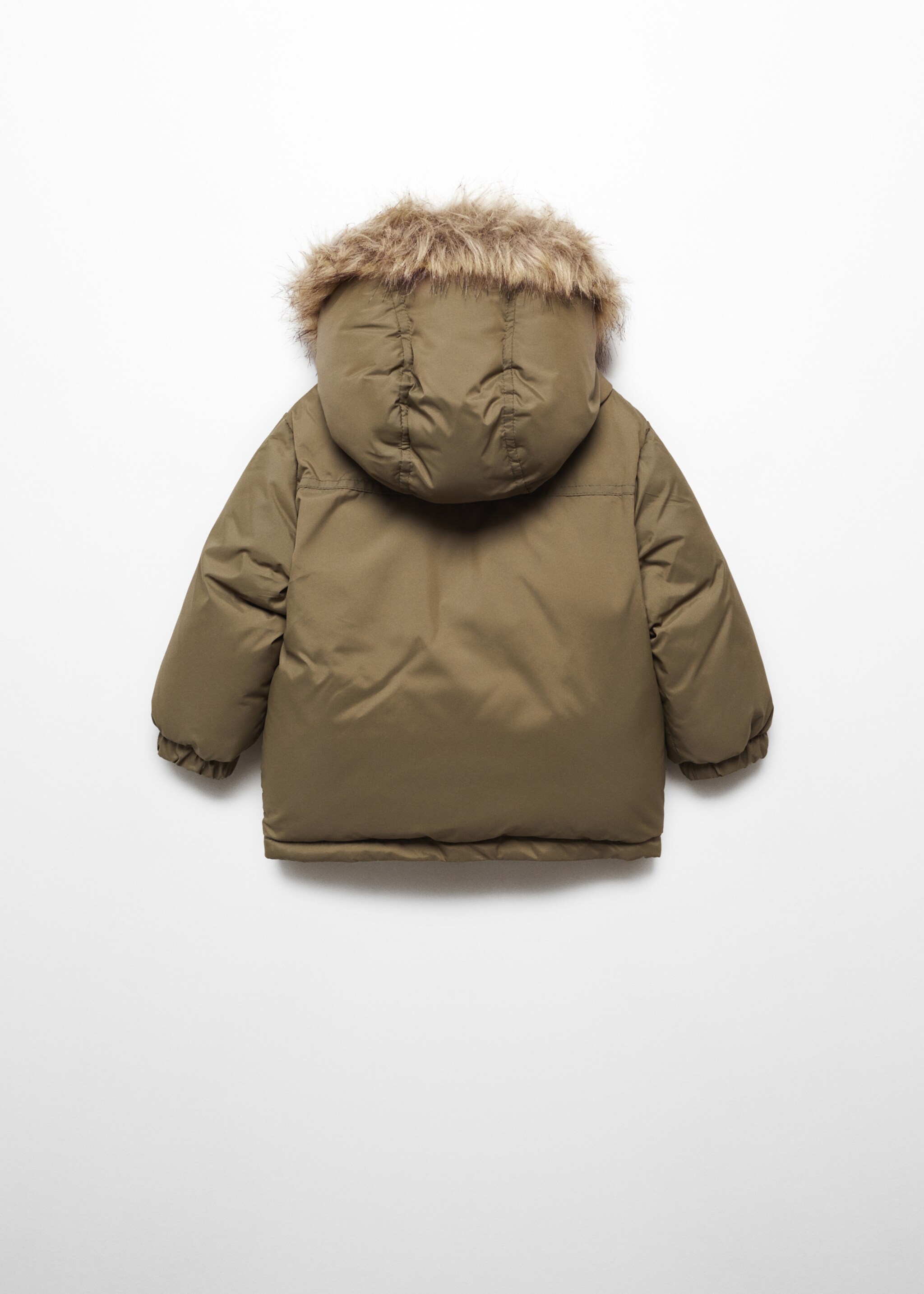 Steppanorak mit Kunstfellkapuze - Rückseite des Artikels