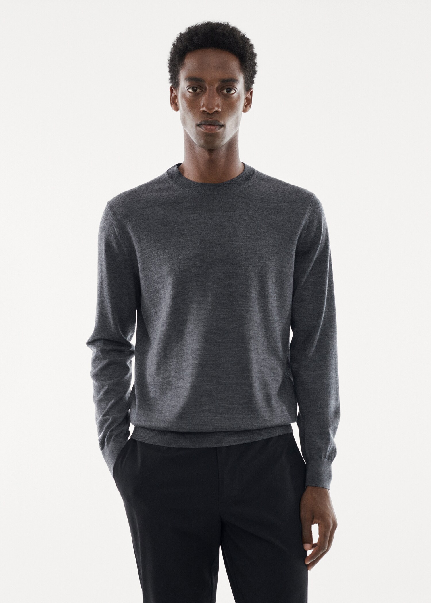 Merino wool washable sweater - Medium plane
