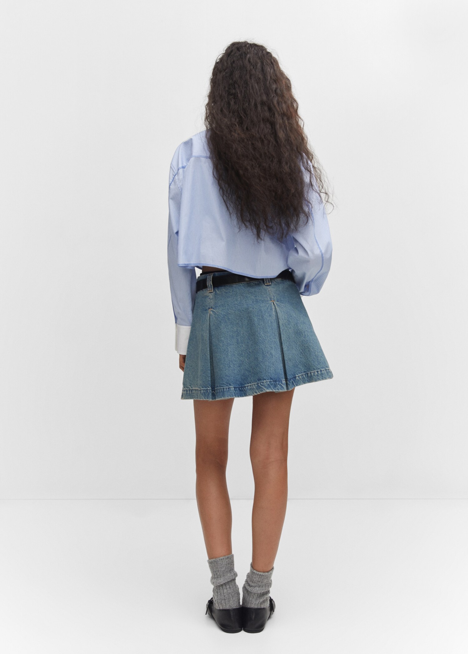 Striped cropped shirt - Reverse of the article