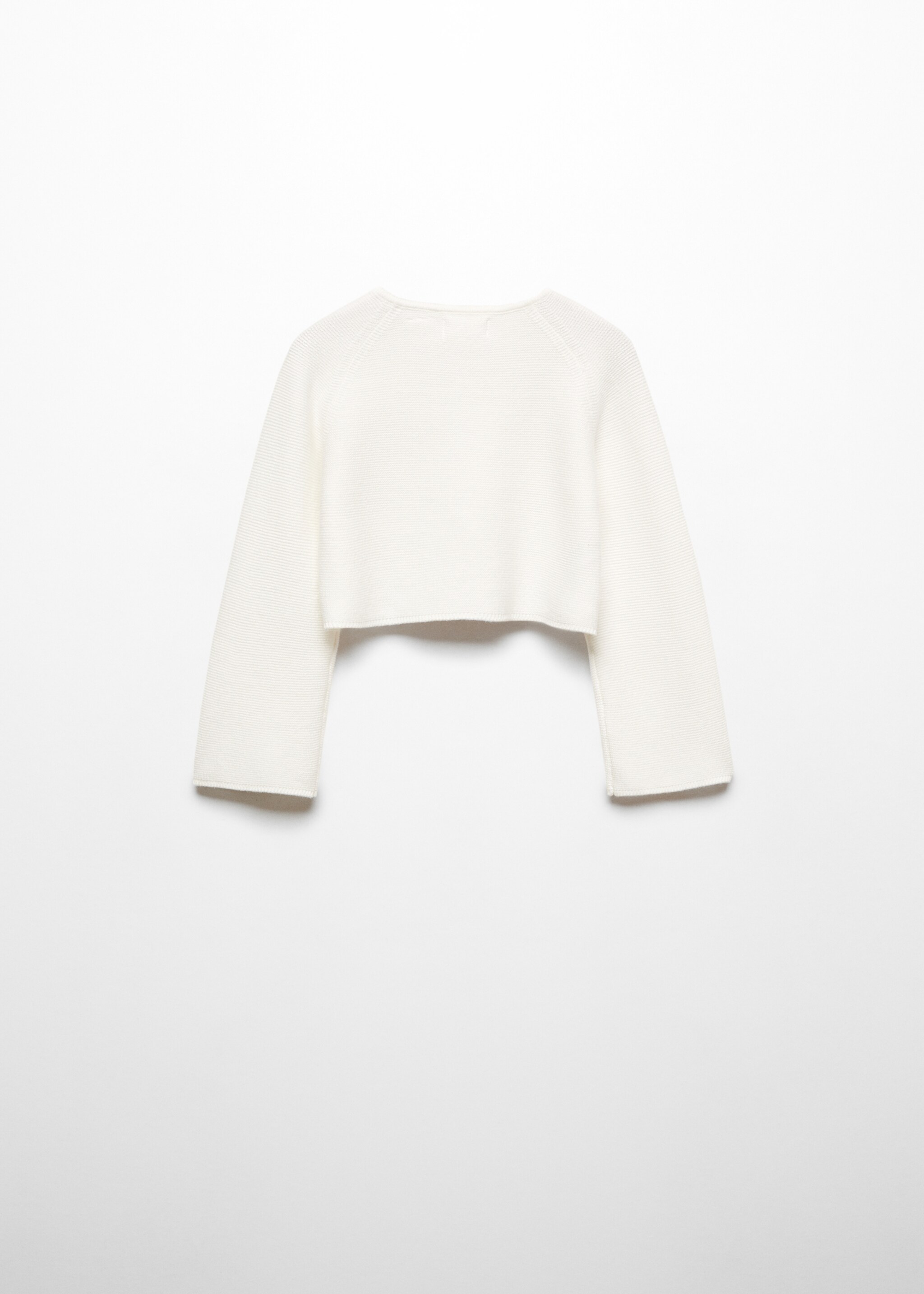 Knitted cropped cardigan - Reverse of the article