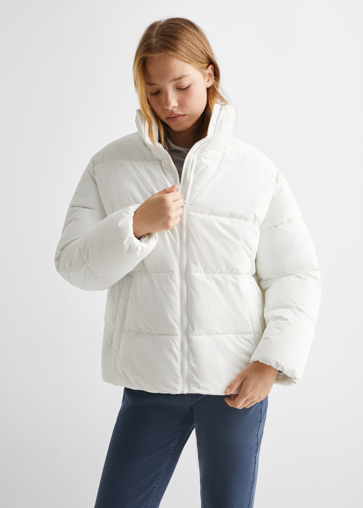 Anorak matelassé imperméable à losanges - Plan moyen
