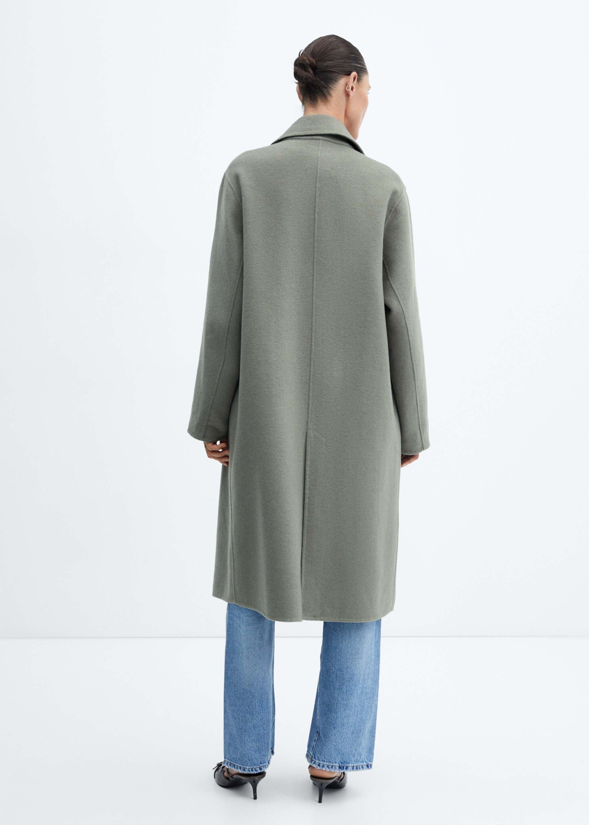 Płaszcz wełniany handmade oversize - Tylna strona artykułu