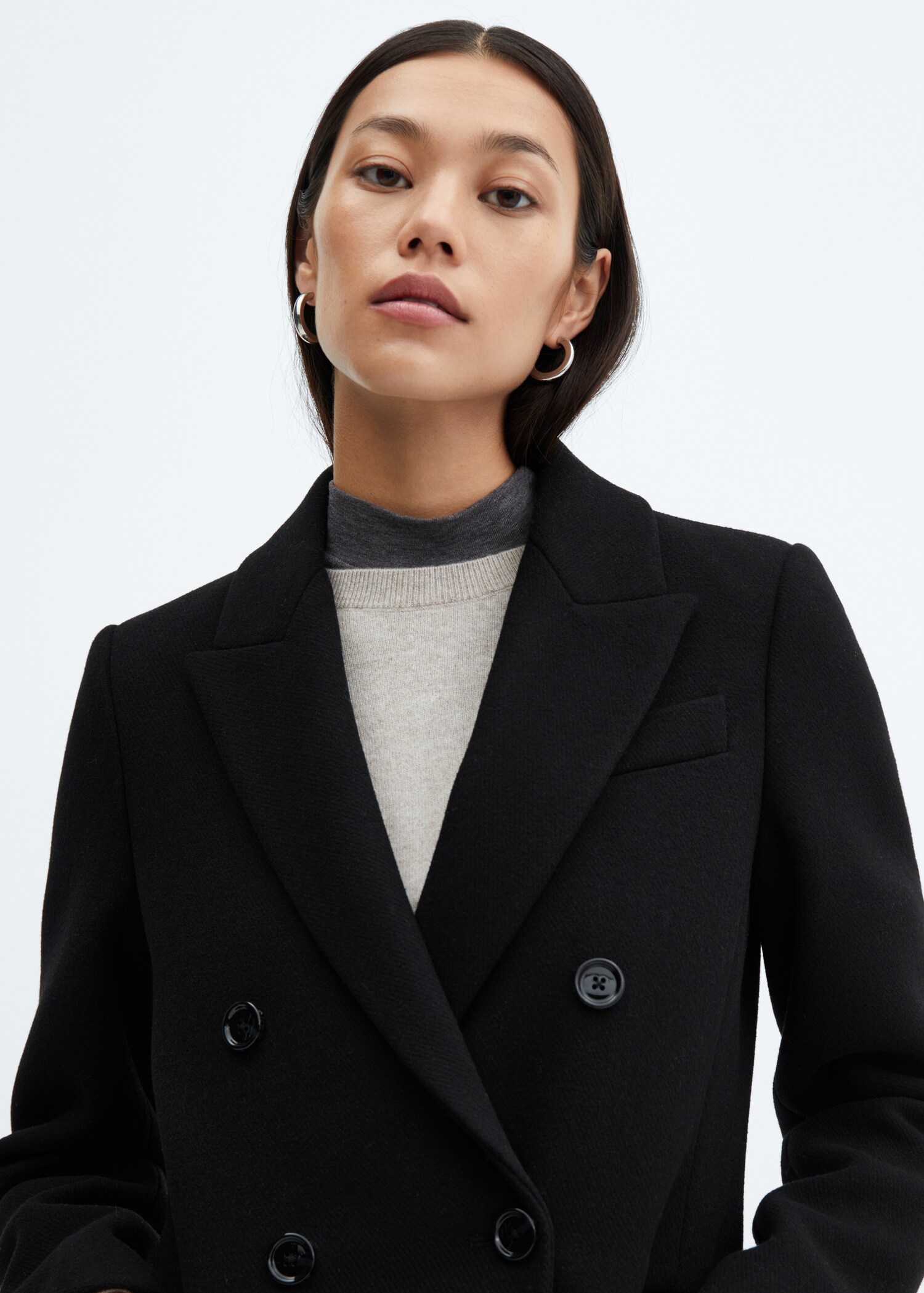 Wool double-breasted coat - Details of the article 1