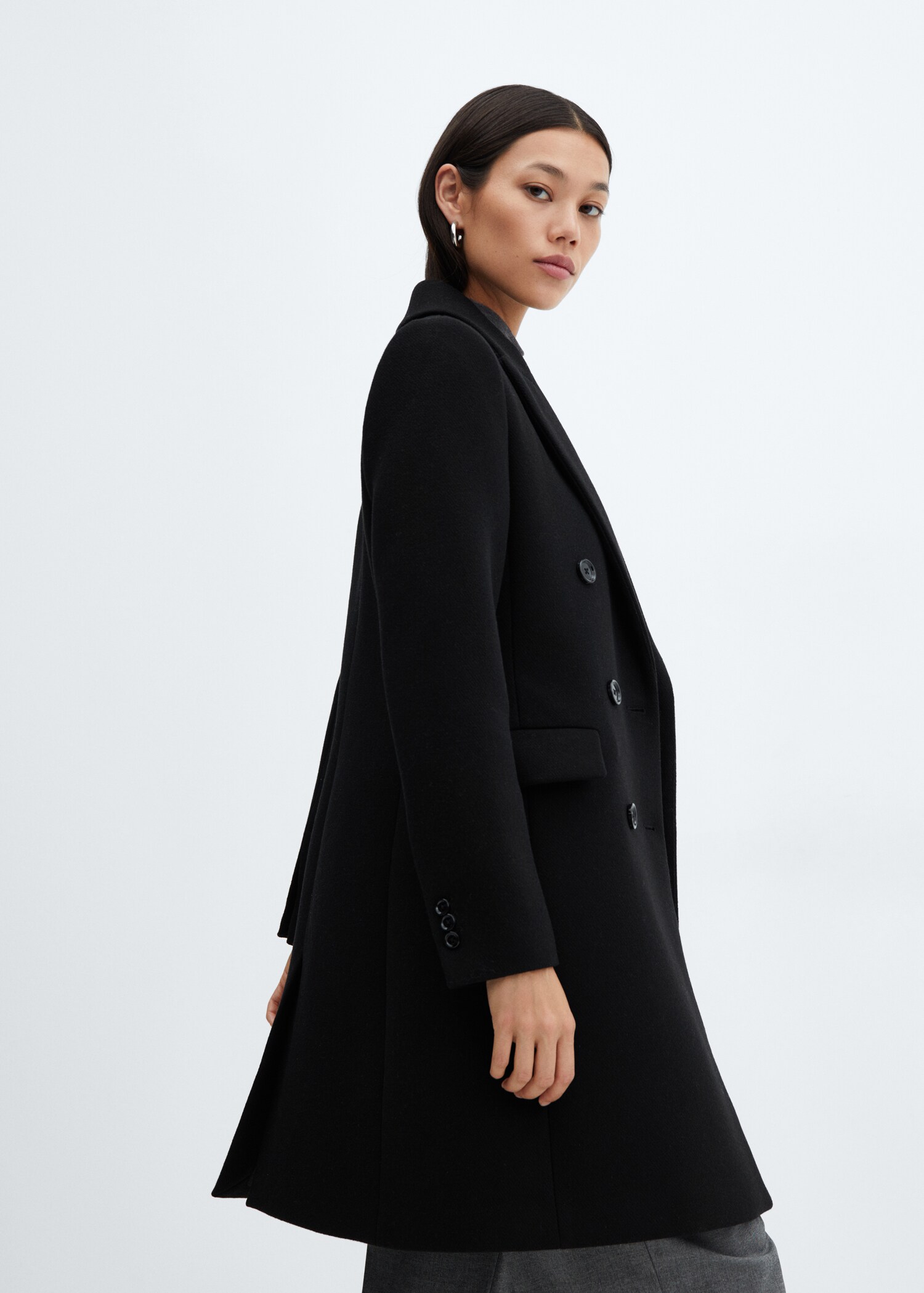 Wool double-breasted coat - Details of the article 2