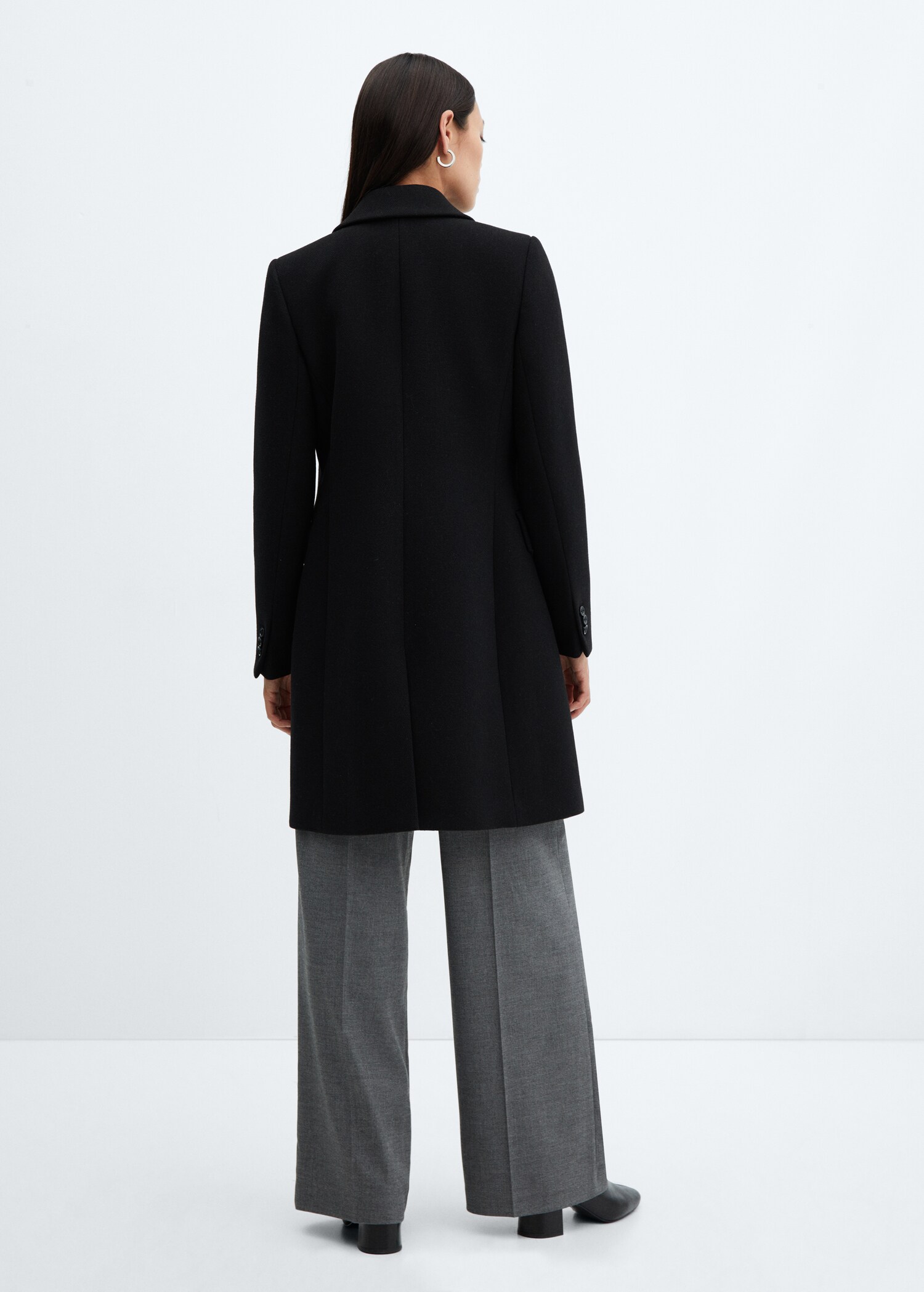Wool double-breasted coat - Reverse of the article