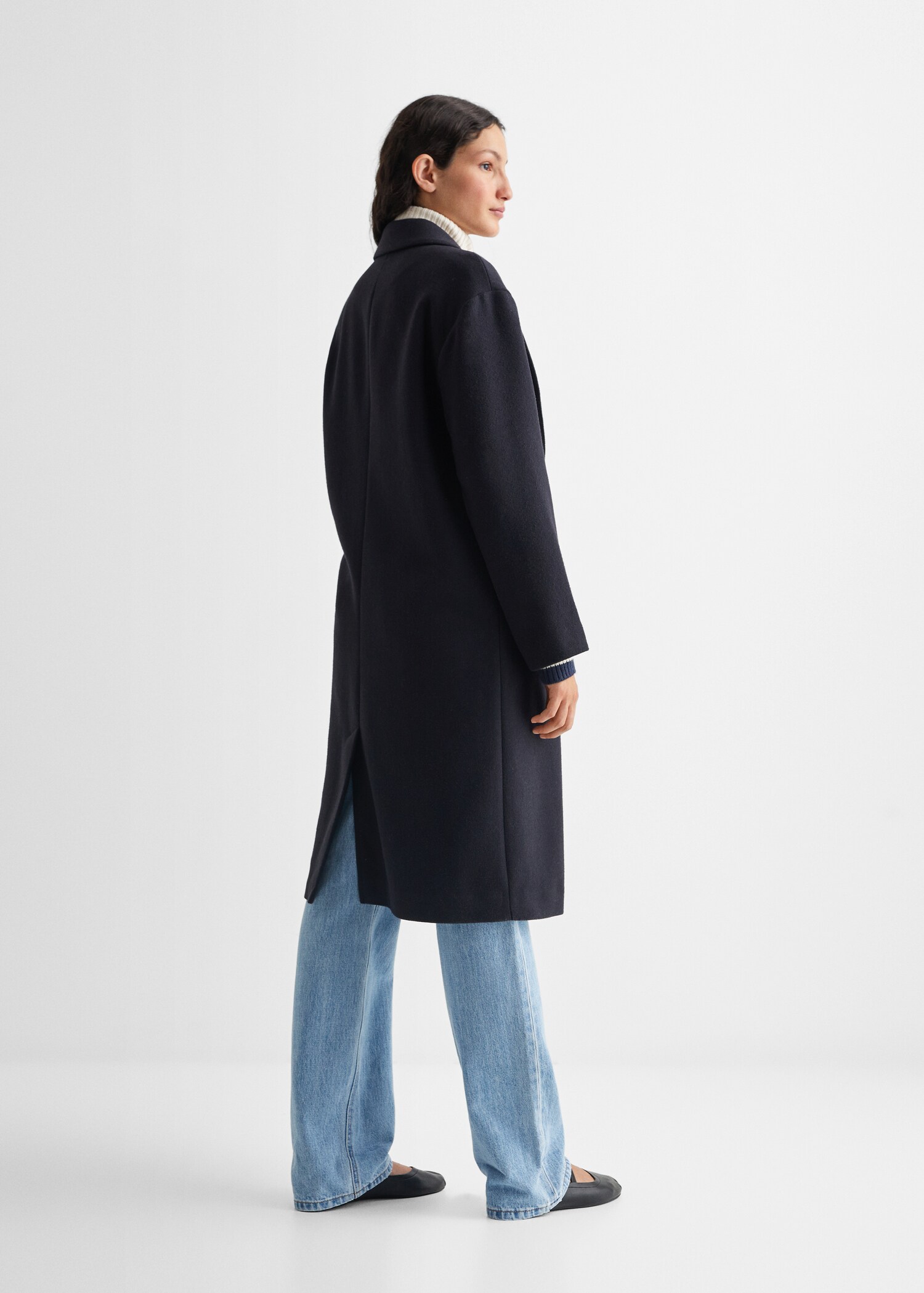 Manteau droit à revers - Verso de l’article