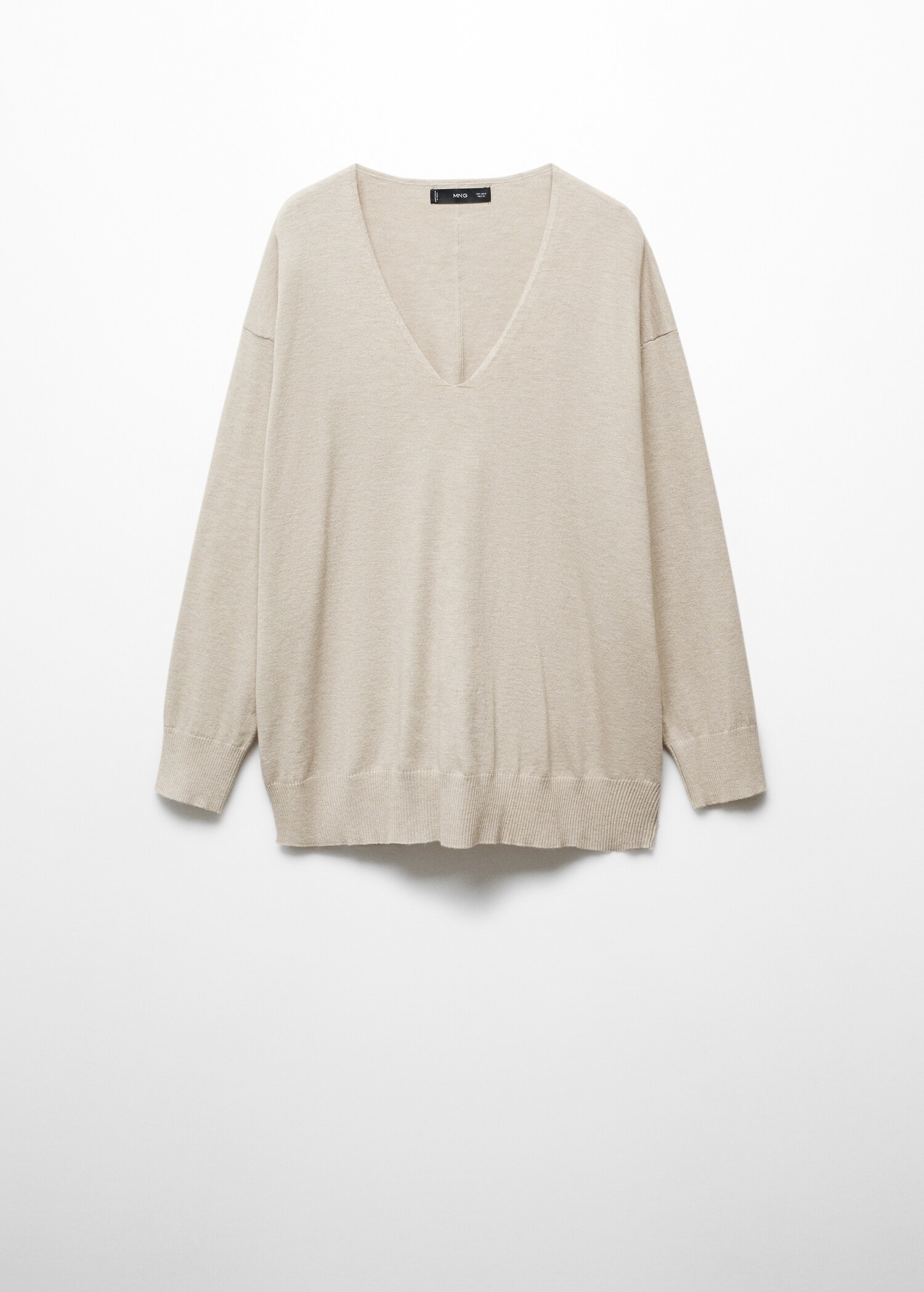 Fine-knit V-neck sweater - Article without model