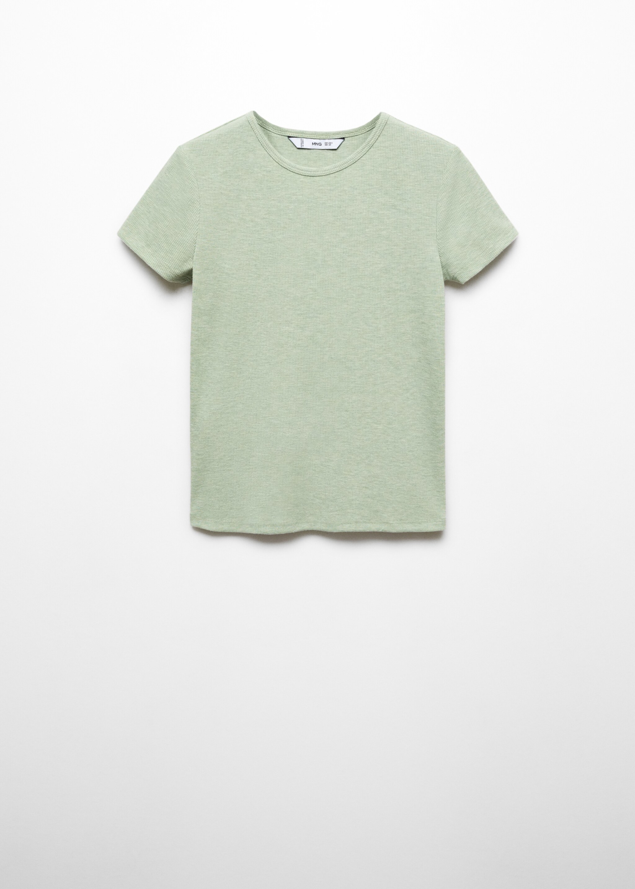 Knitted short-sleeve t-shirt - Article without model, Green. Ref: 57015798-00.