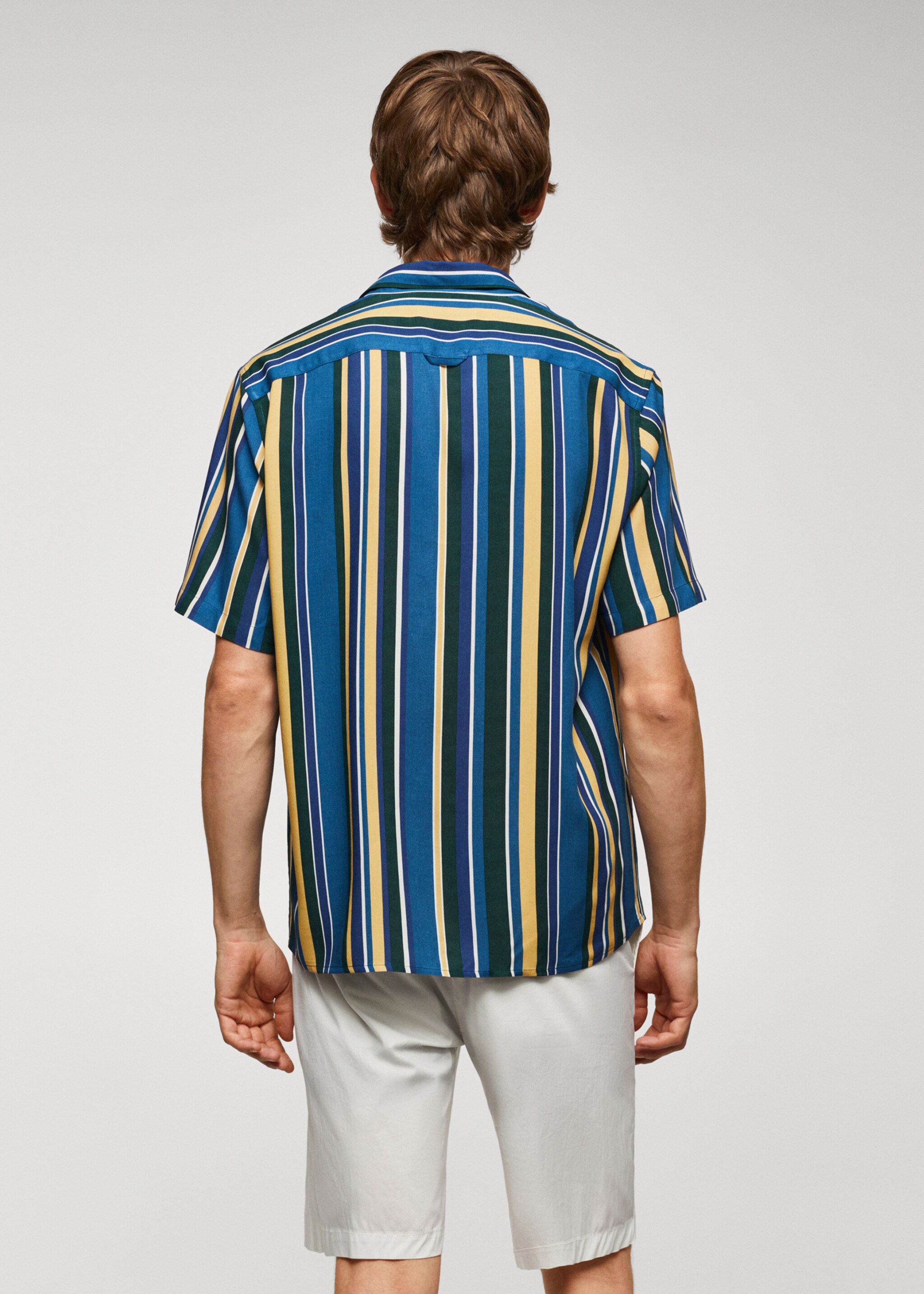 Gestreiftes Kurzarm-T-Shirt - Rückseite des Artikels