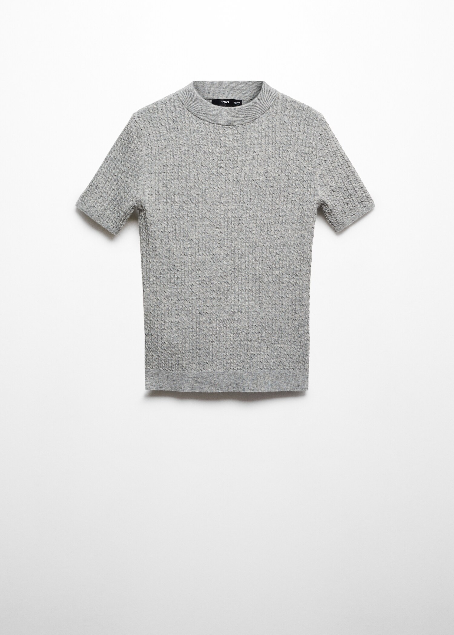 Pull-over laine torsades manches courtes - Article sans modèle
