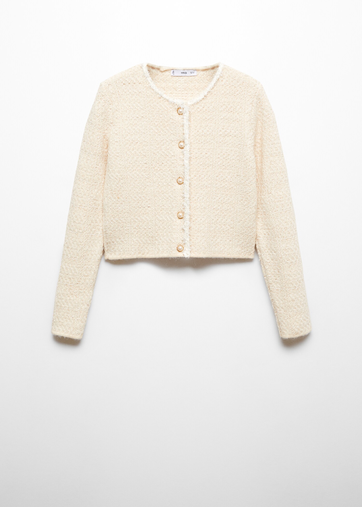 Knitted cardigan with jewel button - Article without model