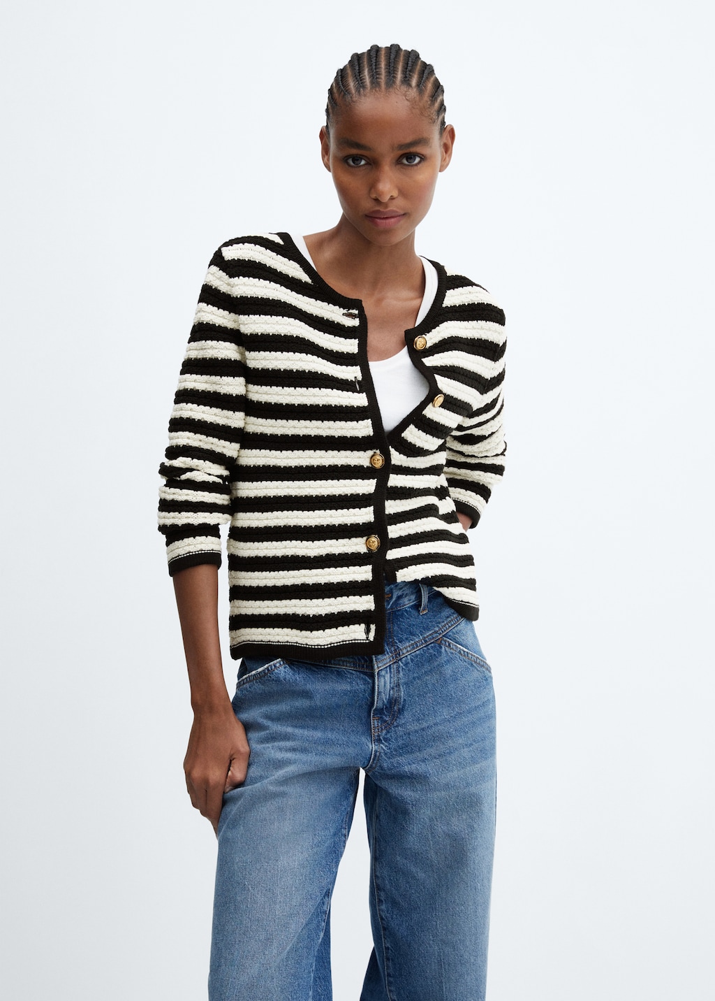 Jewel button cardigan shop