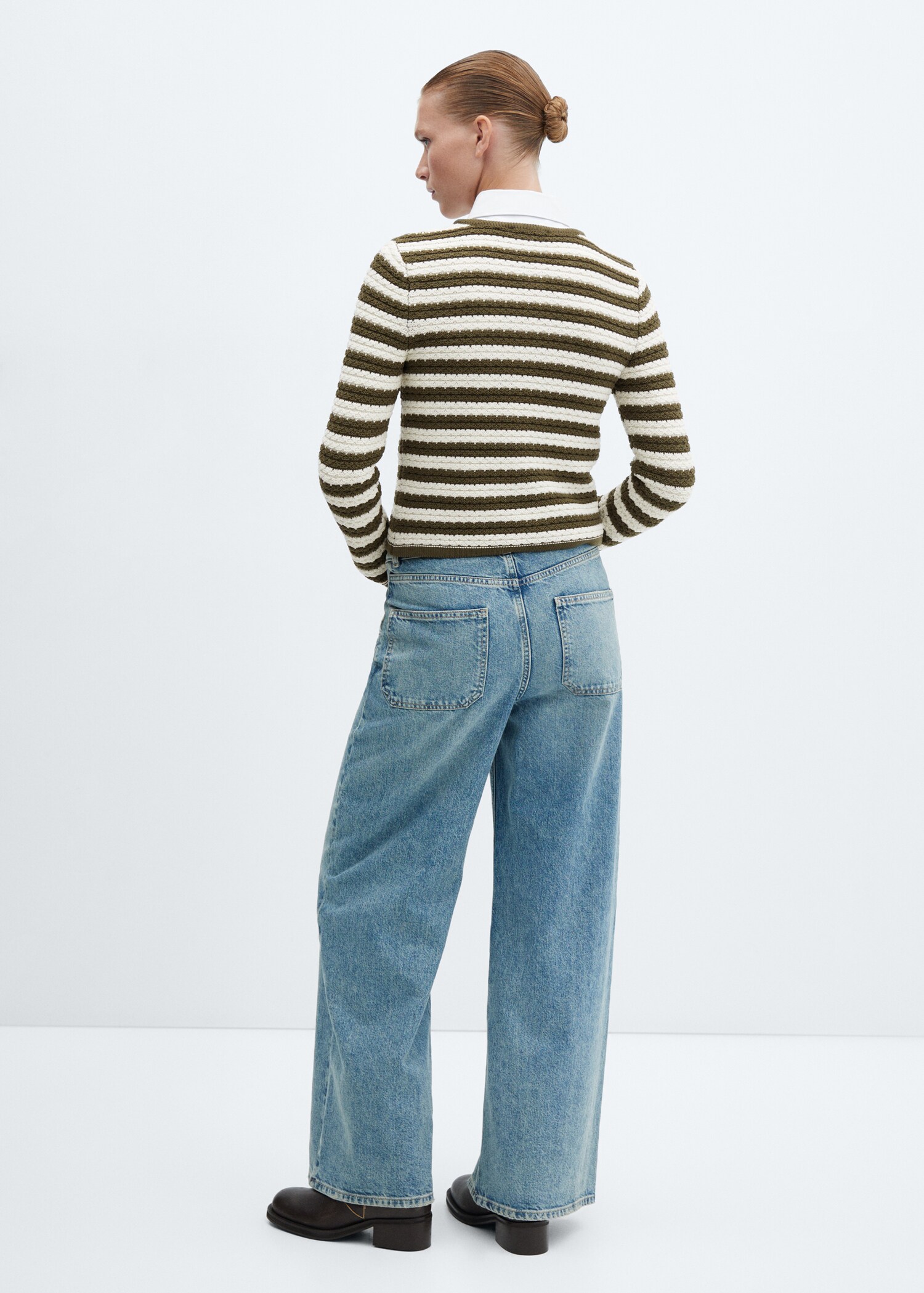 Striped cardigan with jewel buttons - Reverse of the article