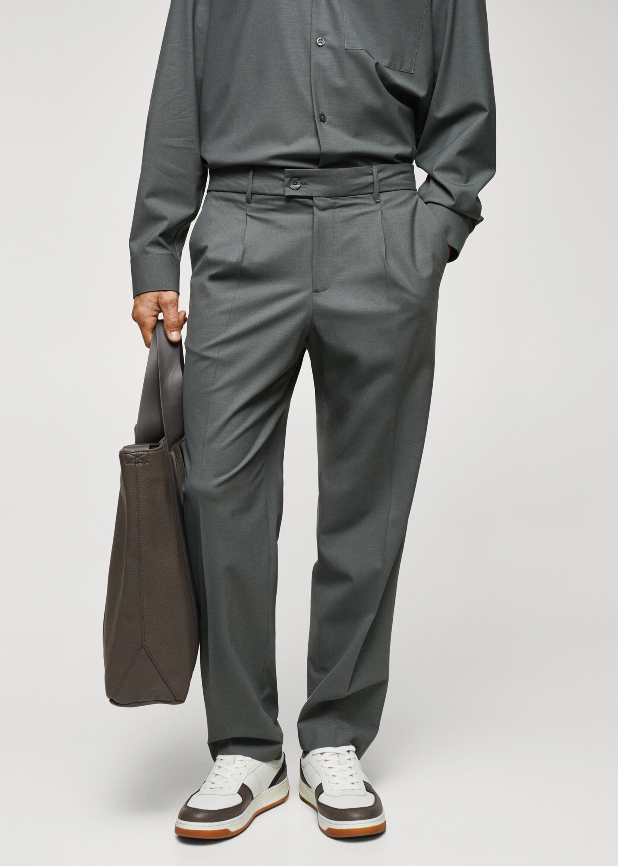 Relaxed-fit wool pants - Medium plane