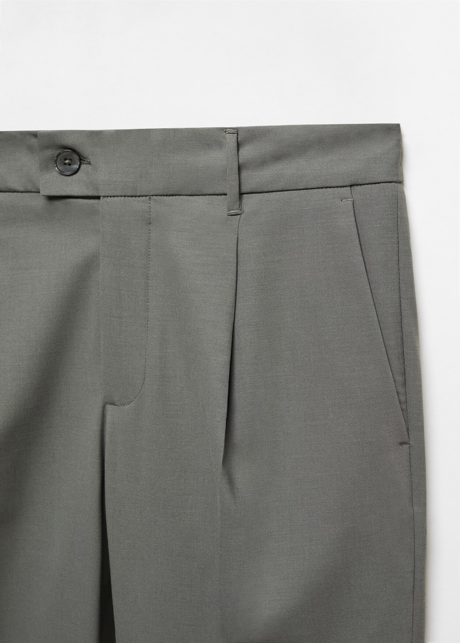 Pantalón lana pinzas relaxed fit - Detalle del artículo 8