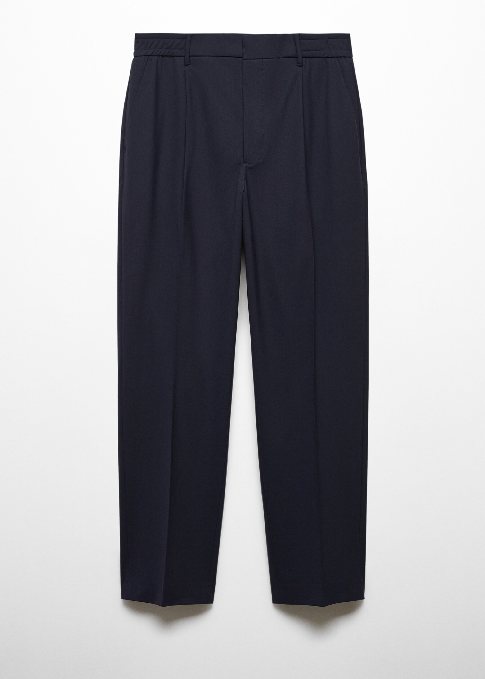 Relaxed-fit wool pants - Article without model, Navy. Ref: 57015958-00.