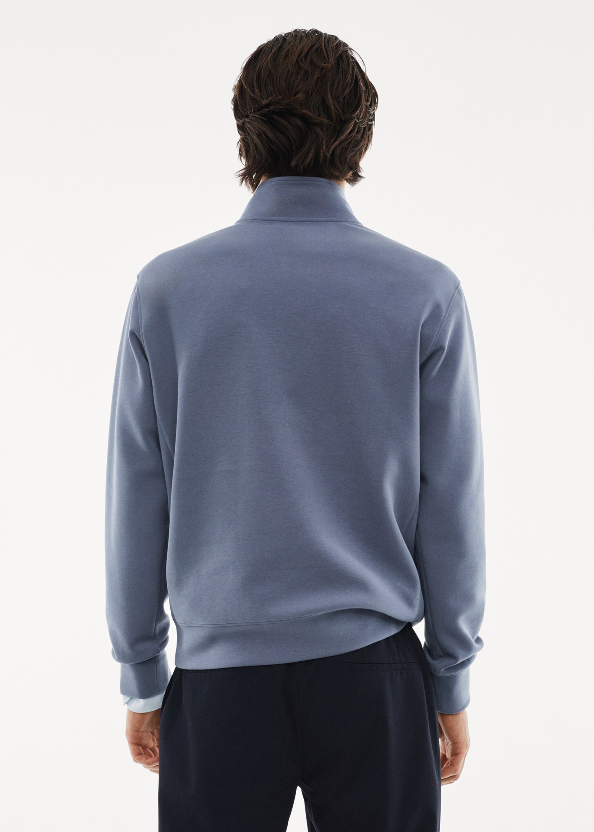 Atmungsaktives Sweatshirt mit Zip-Kragen - Rückseite des Artikels
