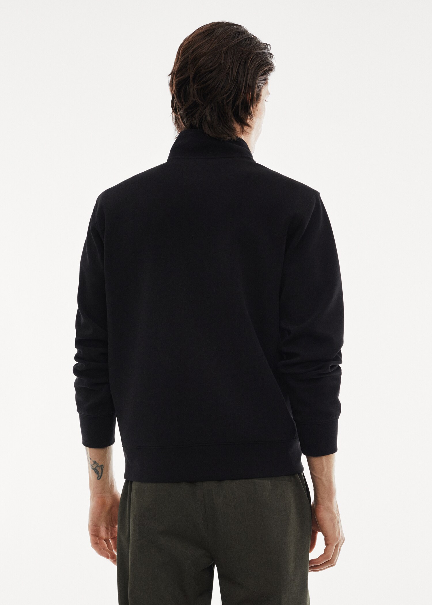 Atmungsaktives Sweatshirt mit Zip-Kragen - Rückseite des Artikels