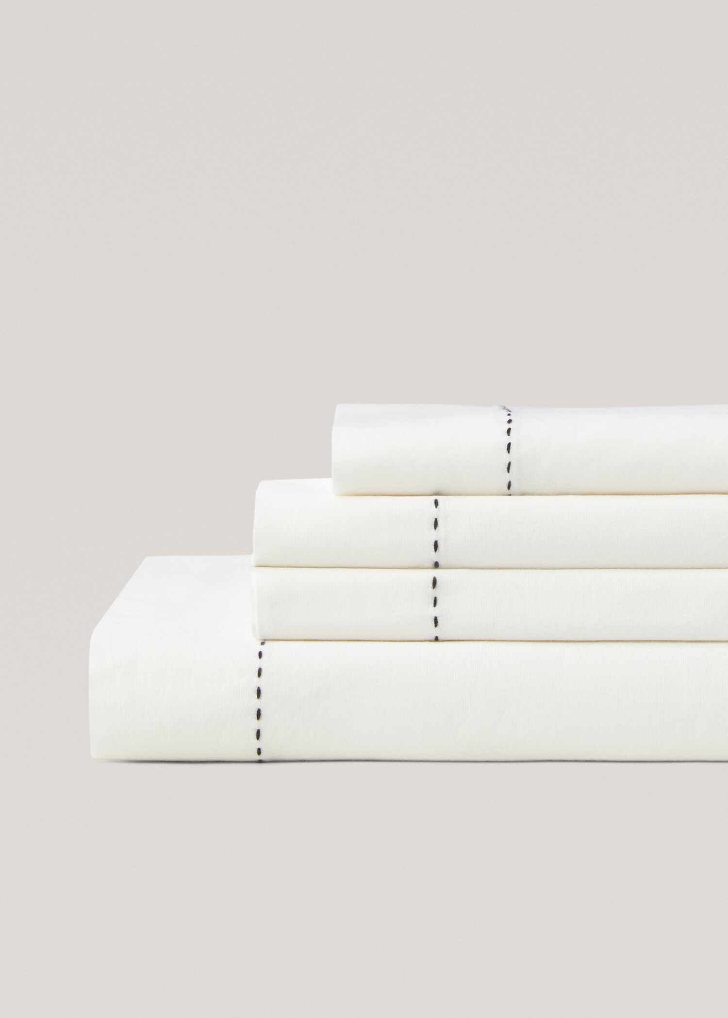Embroidered cotton top sheet Queen bed - Article without model