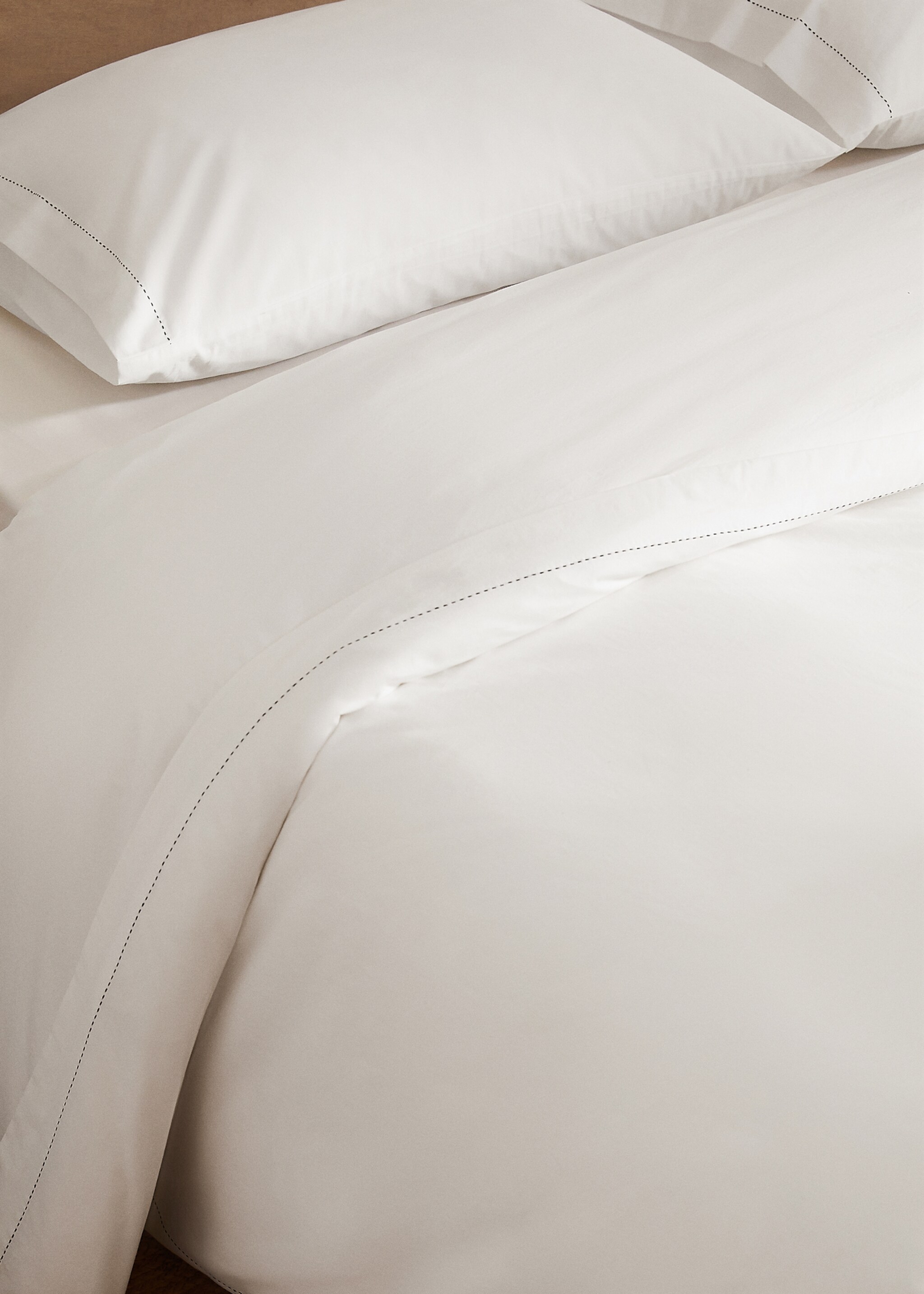 Dekbedovertrek 100% katoen met stikseldetail Bed 135 cm - Detail van het artikel 7