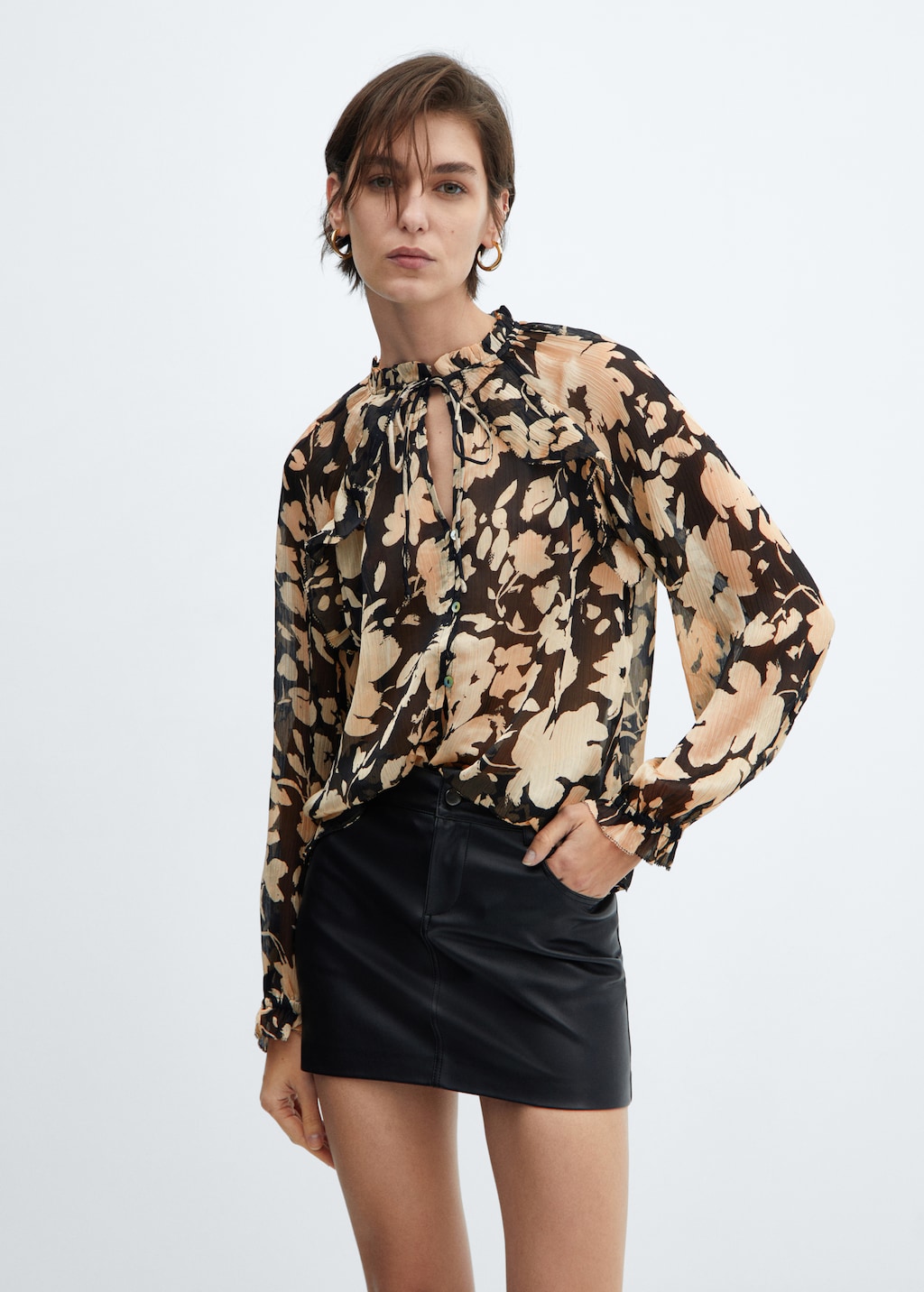 Blusa mango outlet best sale