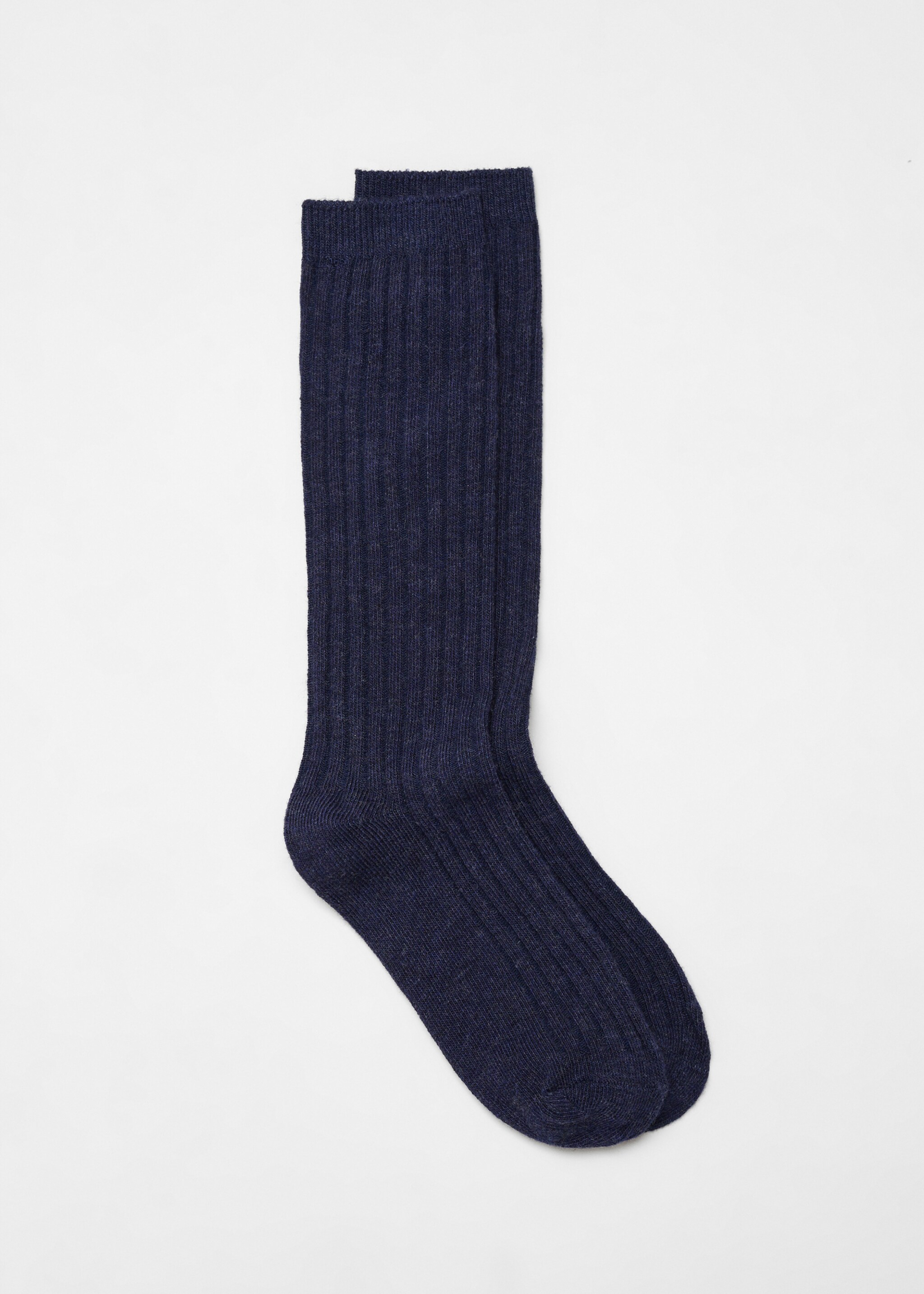 Knit socks - Reverse of the article, Navy. Ref: 57016015-00.