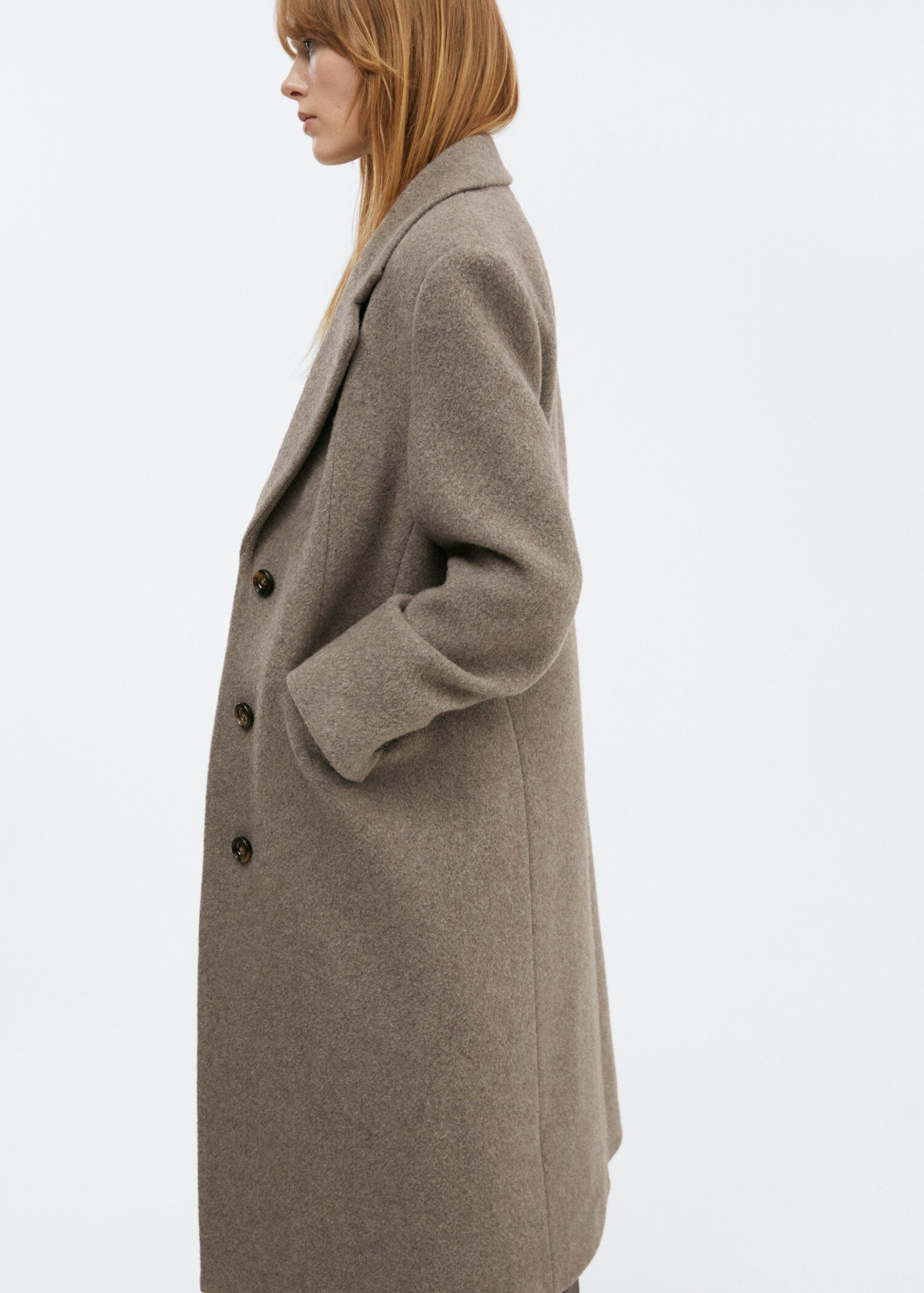 Vlněný kabát oversize - Detail zboží 2