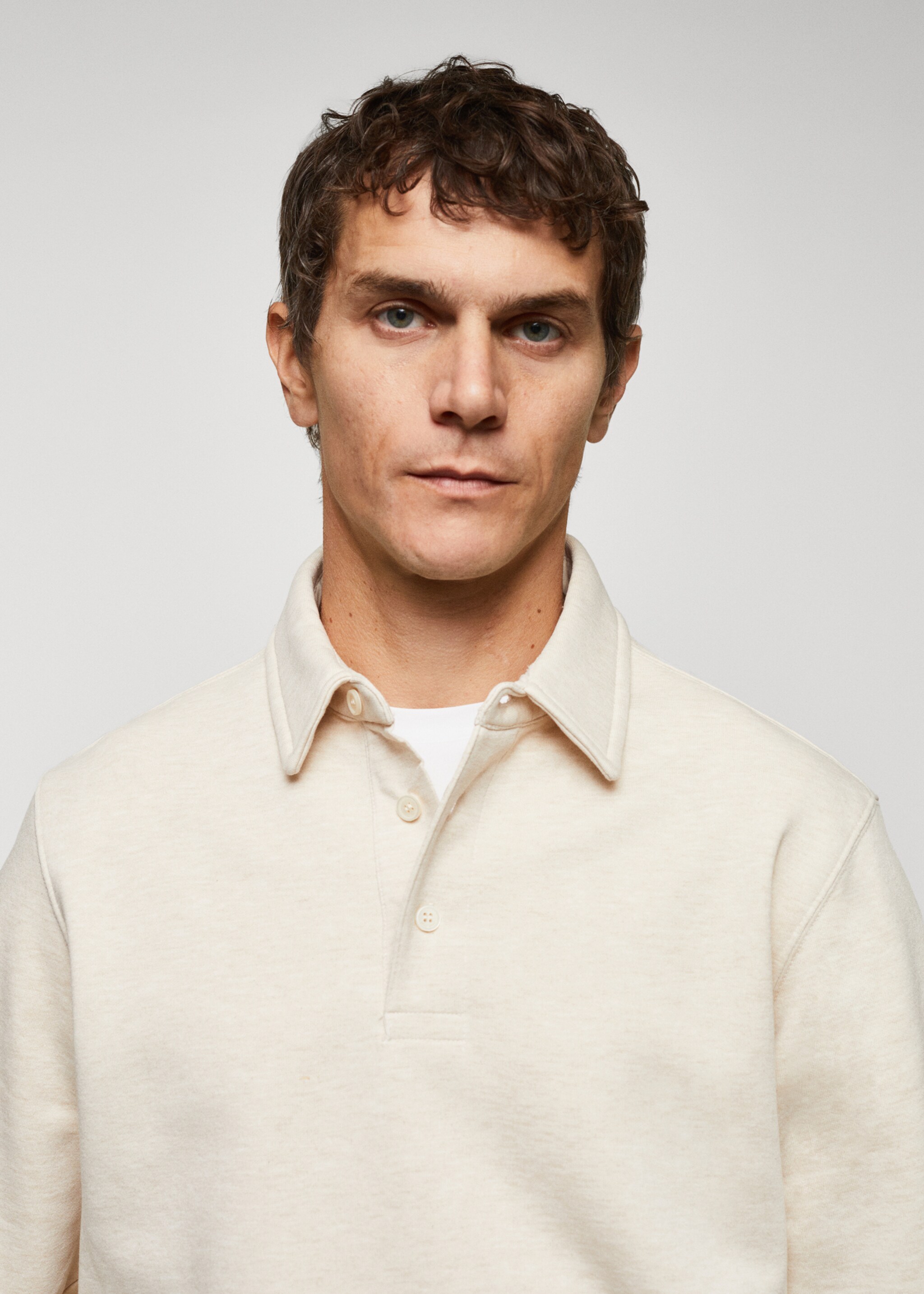 Cotton polo sweatshirt - Details of the article 1