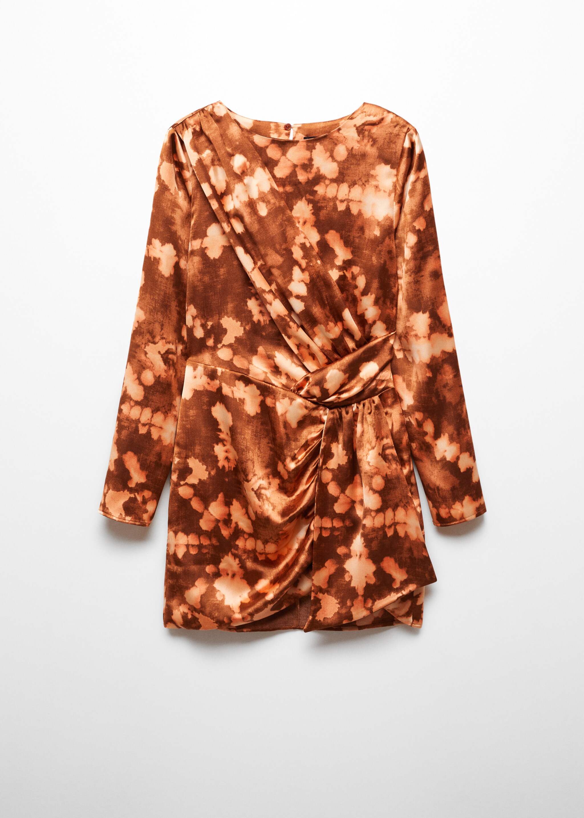 Short tie-dye draped dress - Article without model