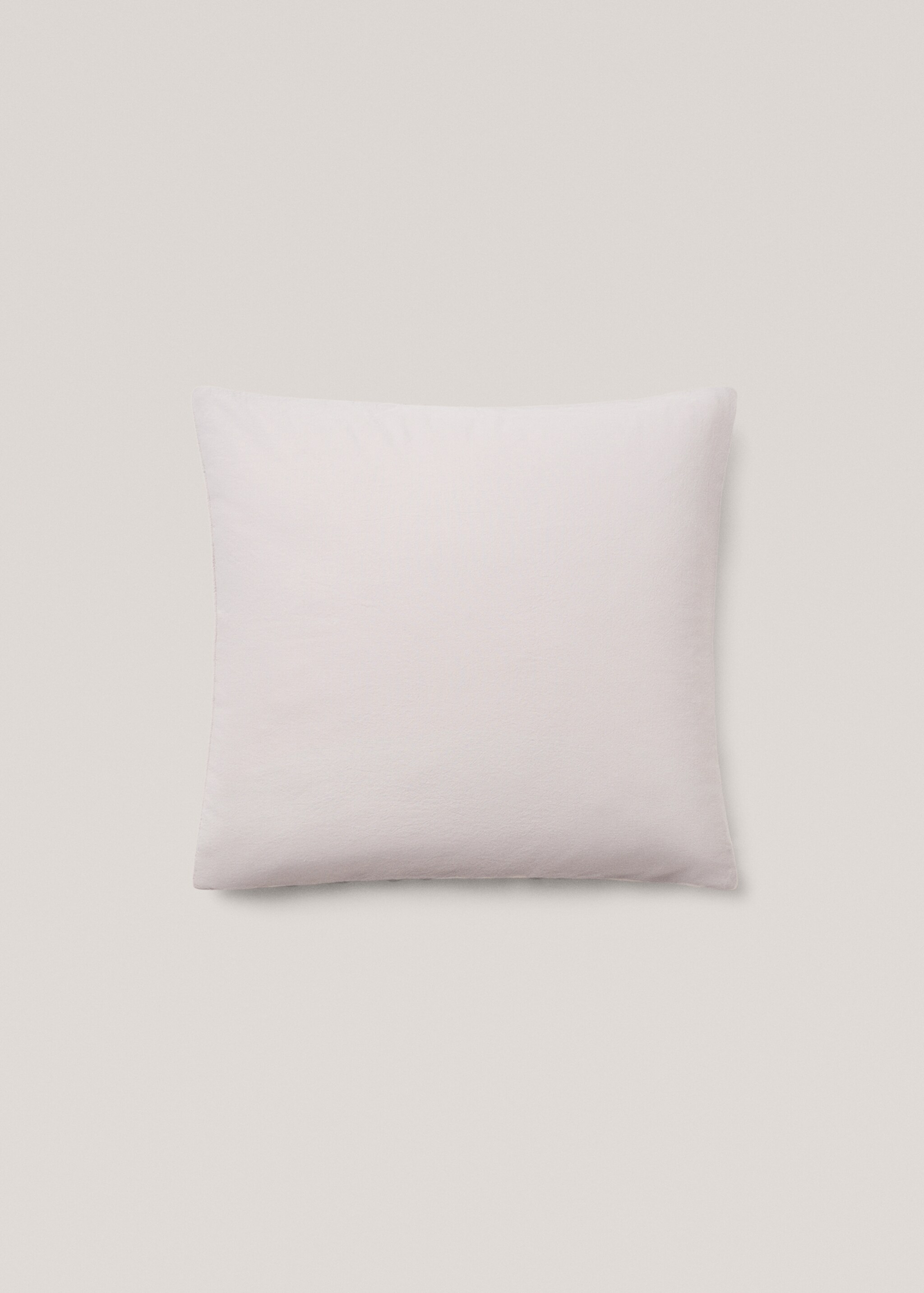 Padded cotton cushion cover - Details of the article 5, Beige. Ref: 57016329-00.