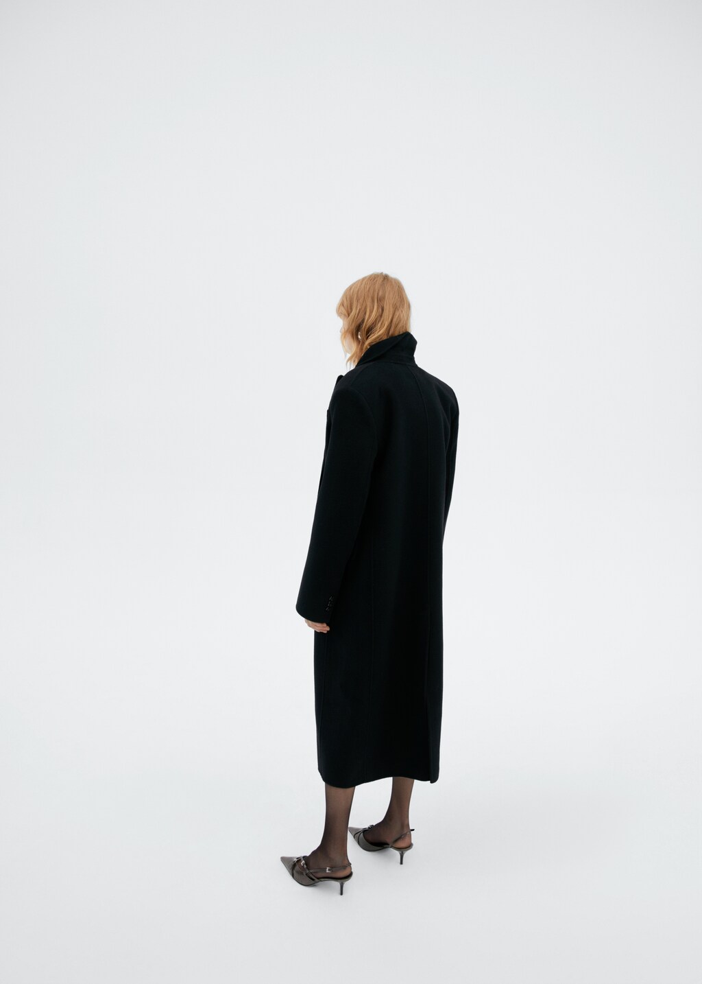Double-breasted virgin wool coat - Women | MANGO OUTLET USA