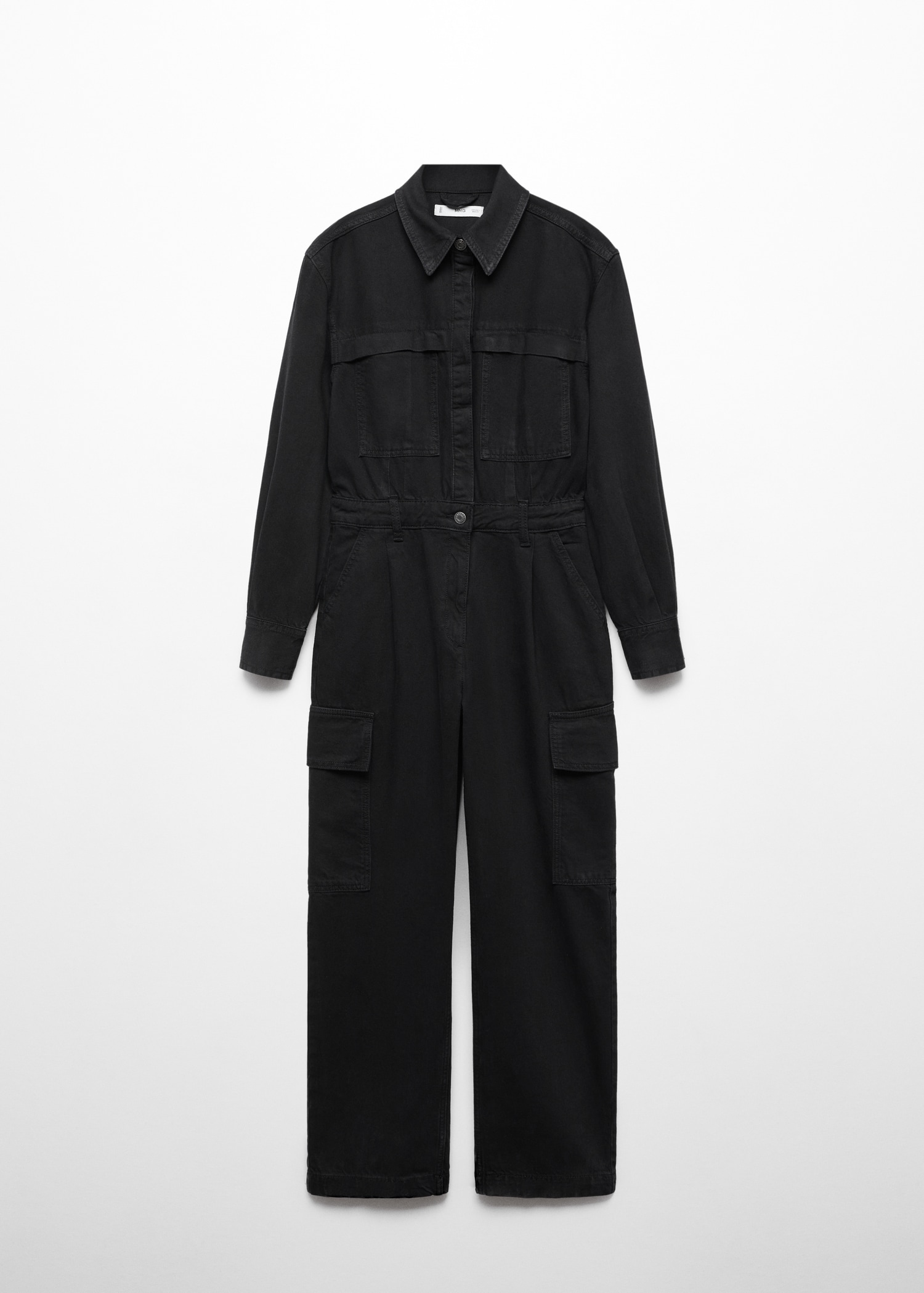 Denim cargo jumpsuit - Article without model