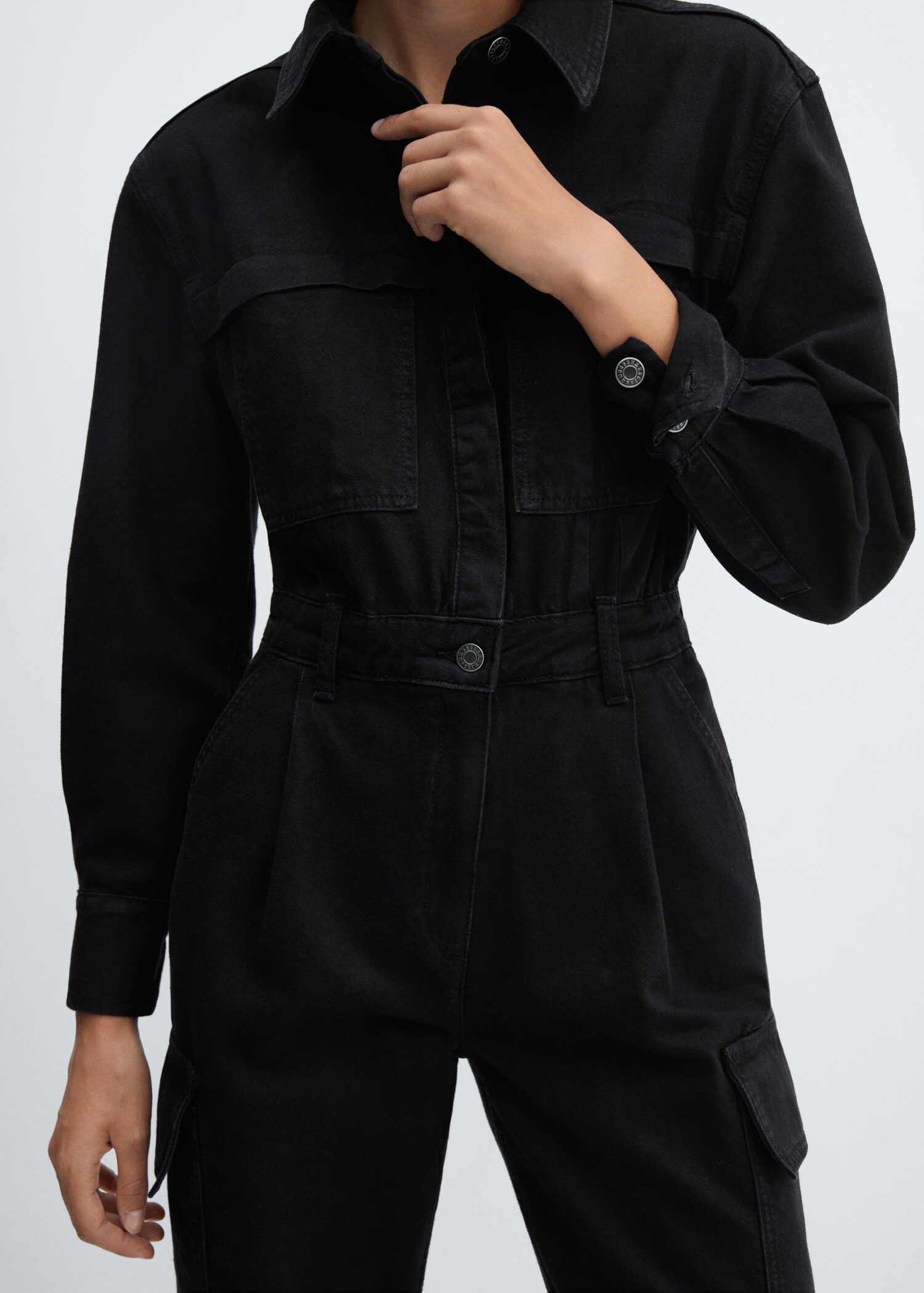 Denim cargo jumpsuit - Details of the article 6