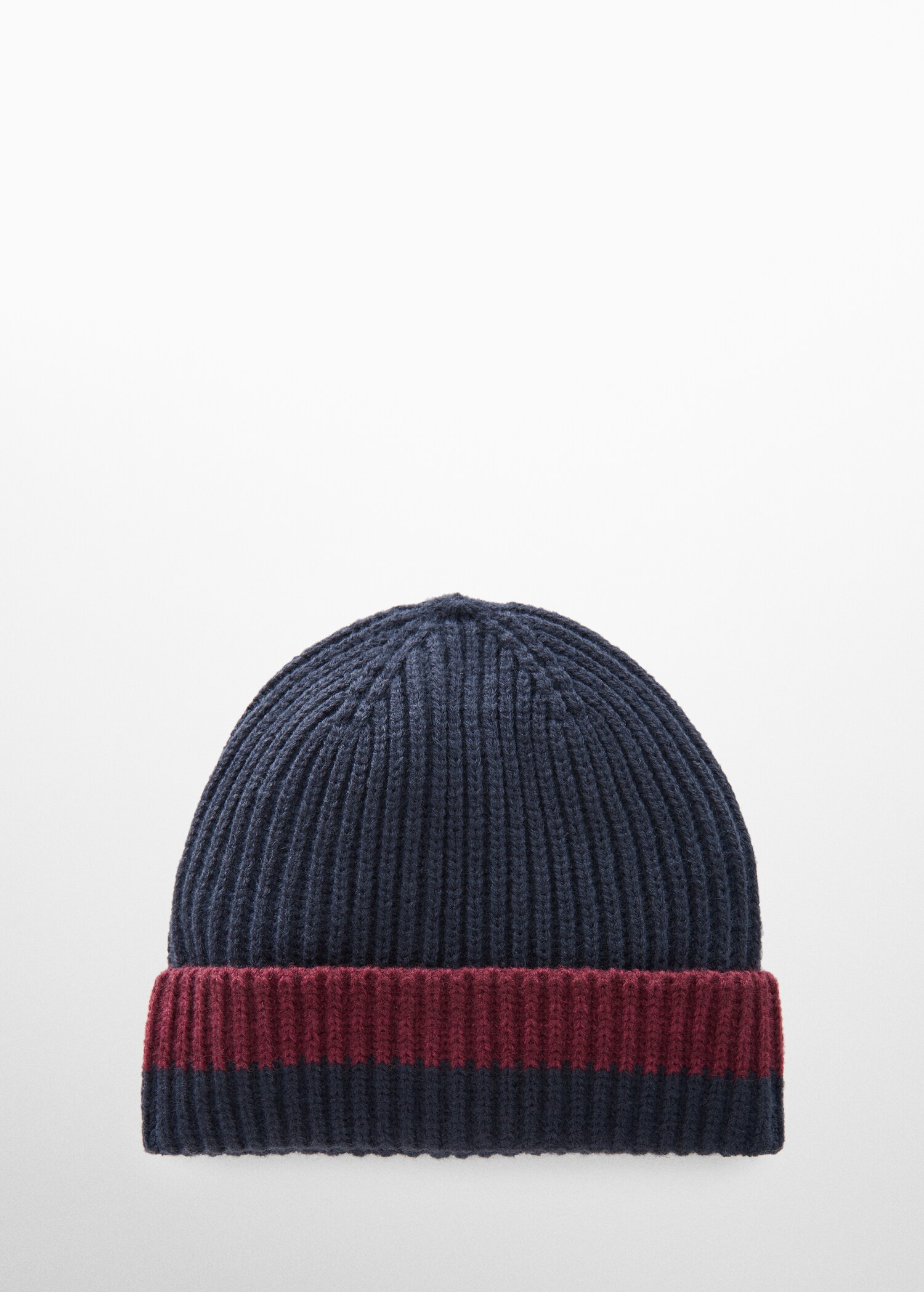 Bicolour knit beanie - Article without model