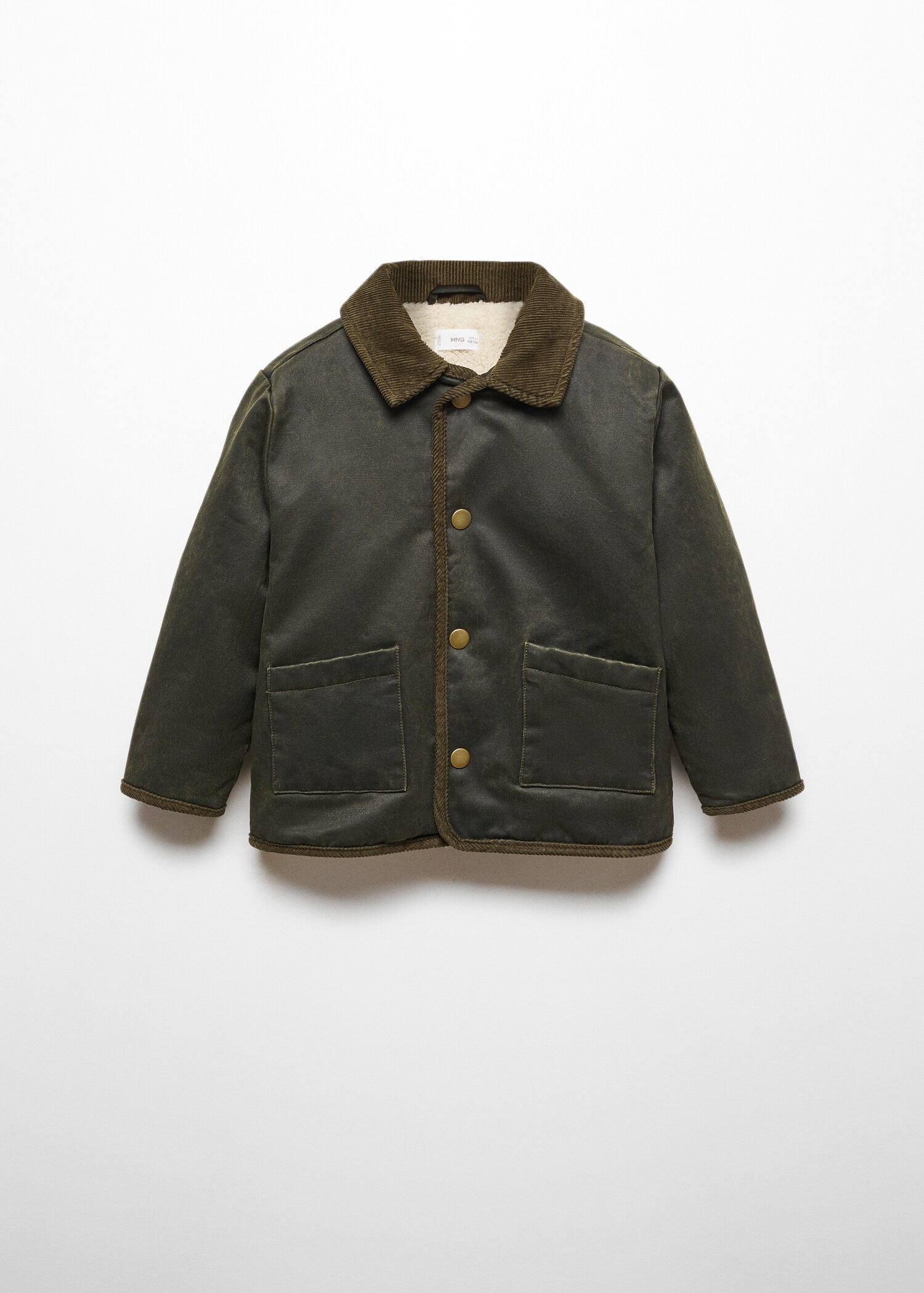 Waxed-effect short parka - Article without model