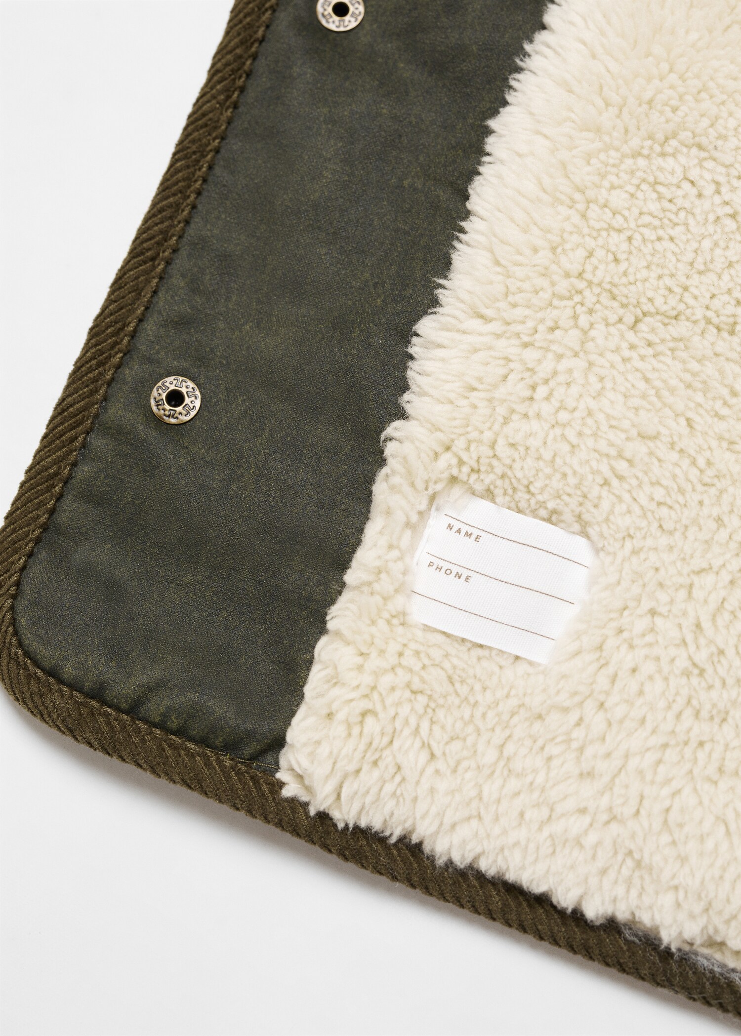 Waxed-effect short parka - Details of the article 0