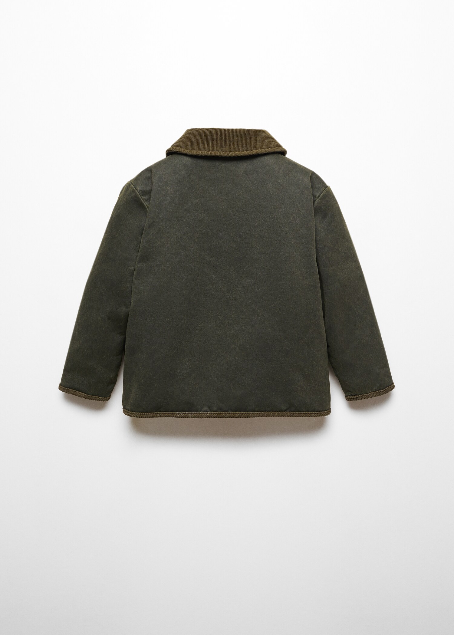 Waxed-effect short parka - Reverse of the article