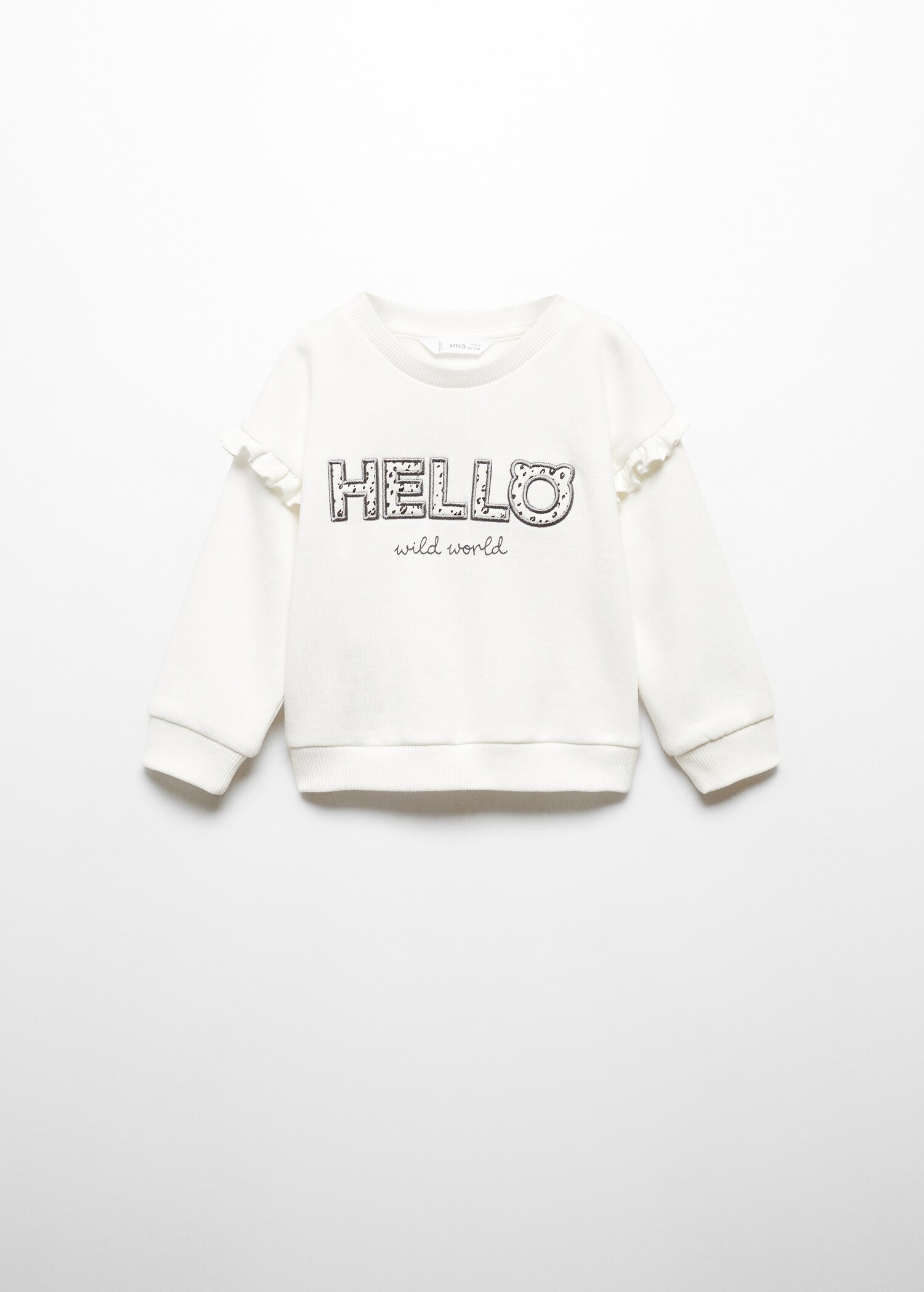 Bedrukt sweatshirt met ruches - Artikel zonder model
