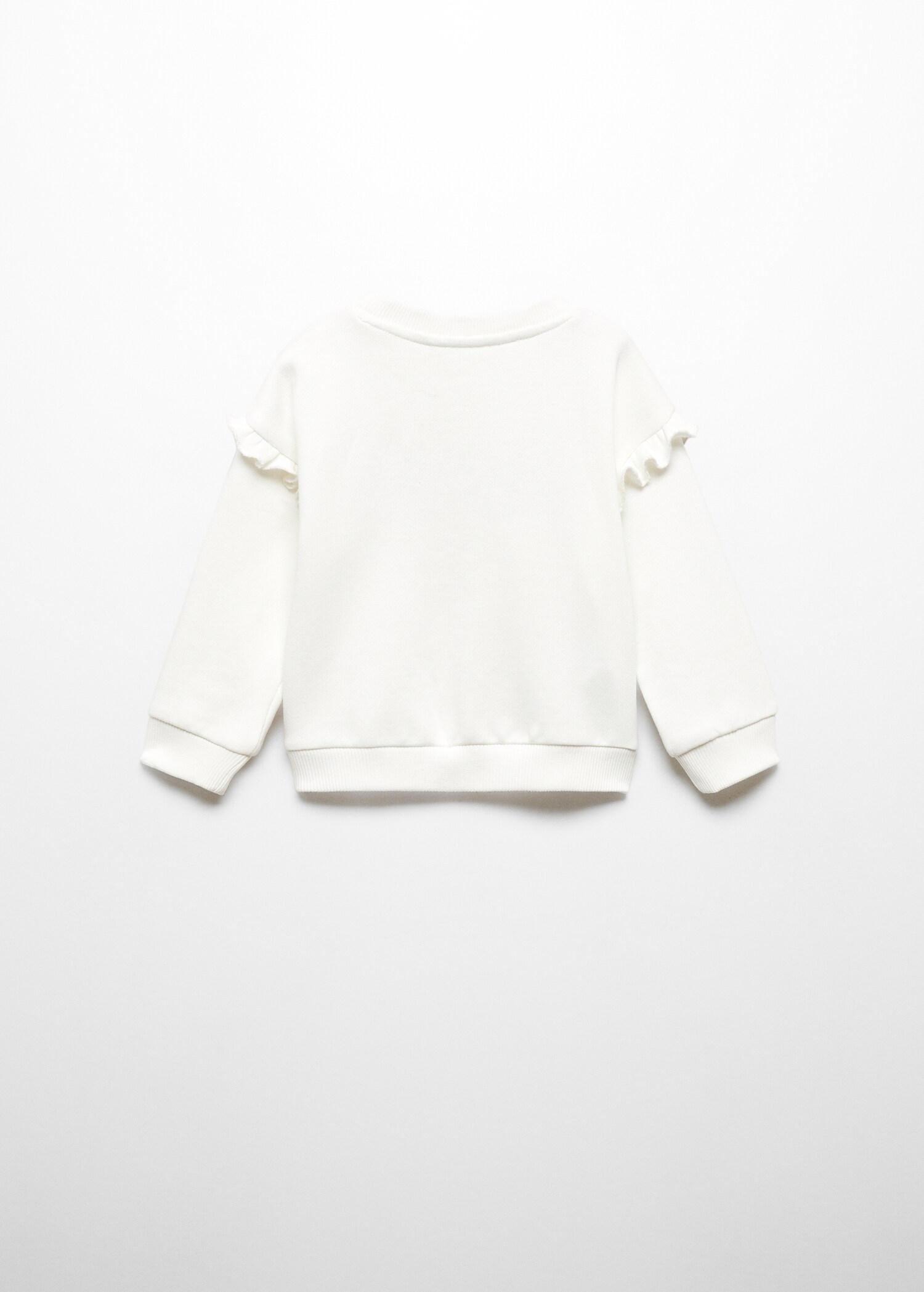 Bedrukt sweatshirt met ruches - Achterkant van het artikel