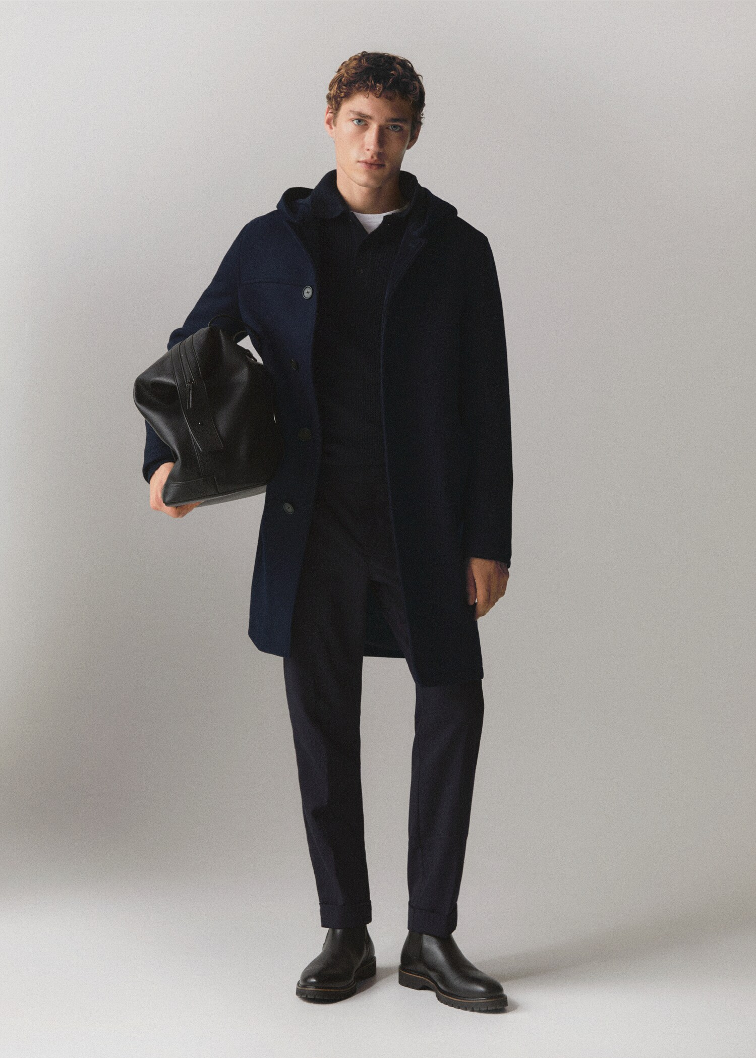 Recycled wool coat with hood - Details of the article 5